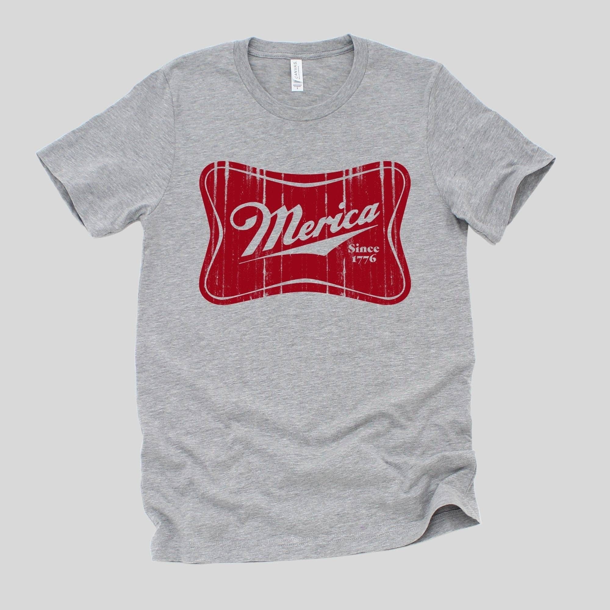 Merica Beer T Shirt For 4th of July *Unisex Fit* Hoodie, Sweatshirt | PodTeesHub.com