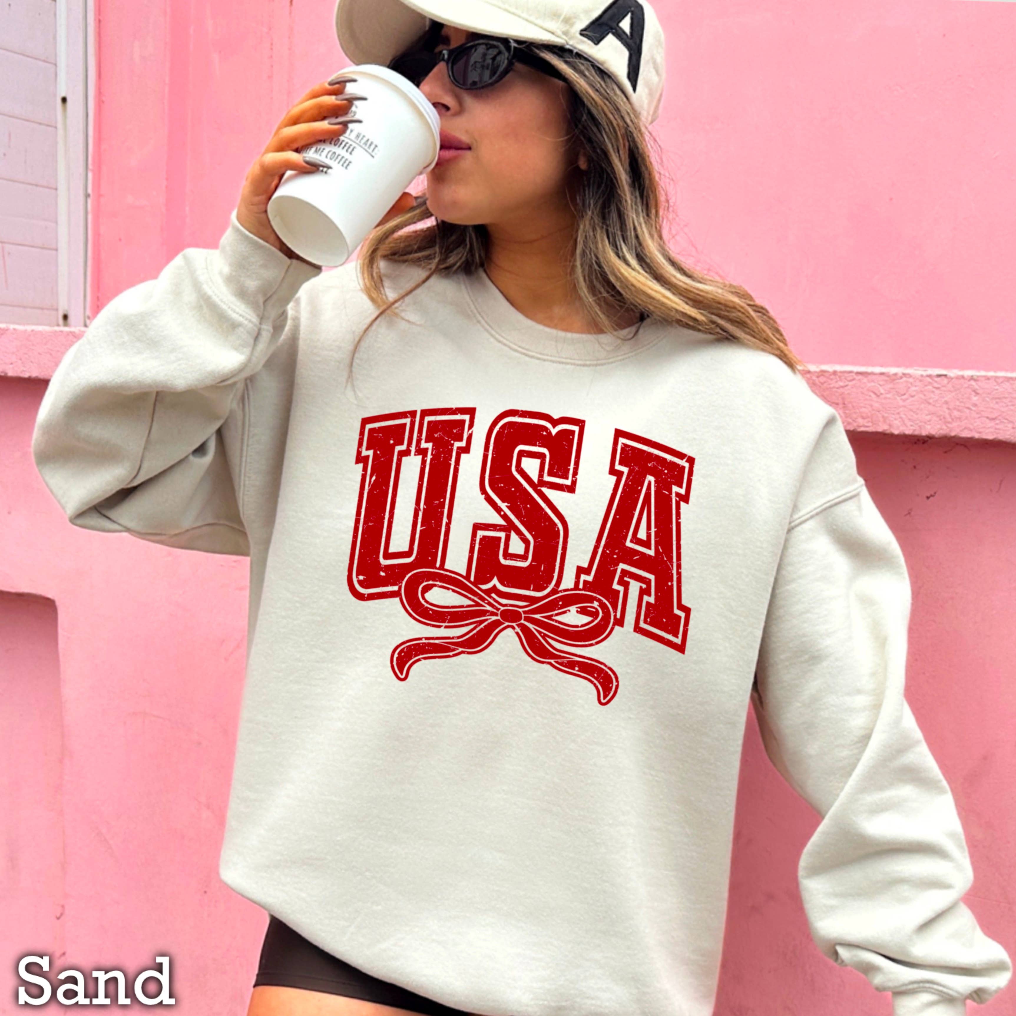 USA Patriotic July 4th Women’S Graphic Sweatshirt T-Shirts, Hoodie | PodTeesHub.com
