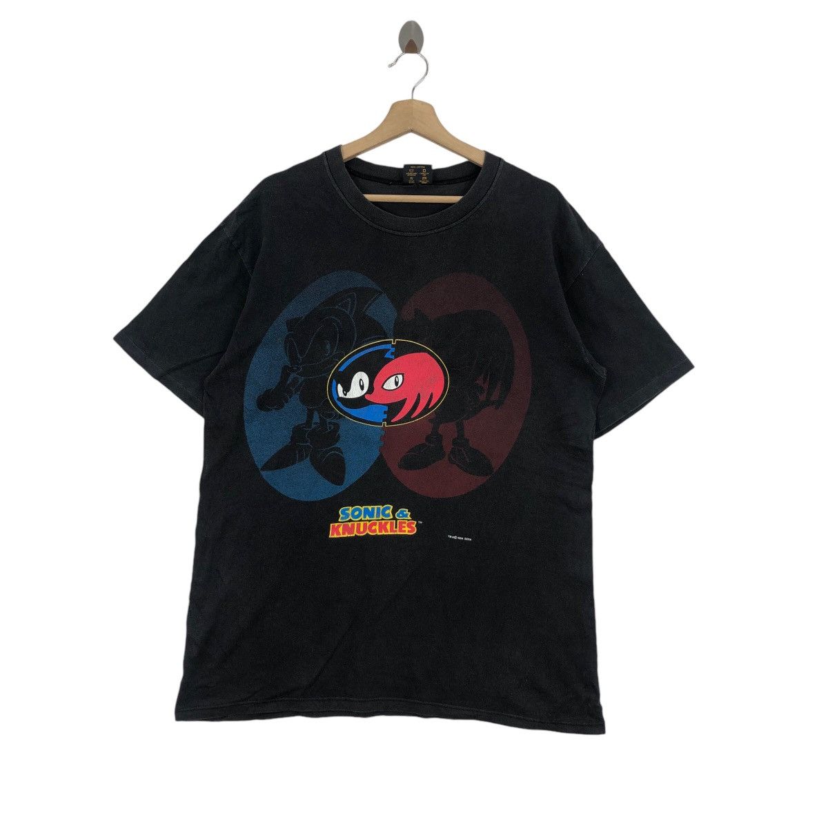 Vintage 1994 Sonic Knuckles Sega Tee Shirt Games Hoodie, Sweatshirt | PodTeesHub.com