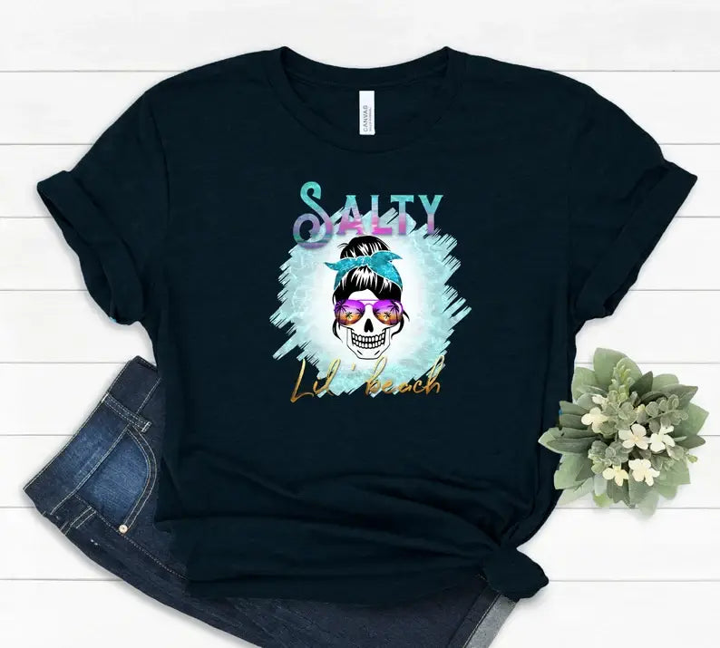 Salty Lil Beach T-Shirt Hoodie, Sweatshirt | PodTeesHub.com