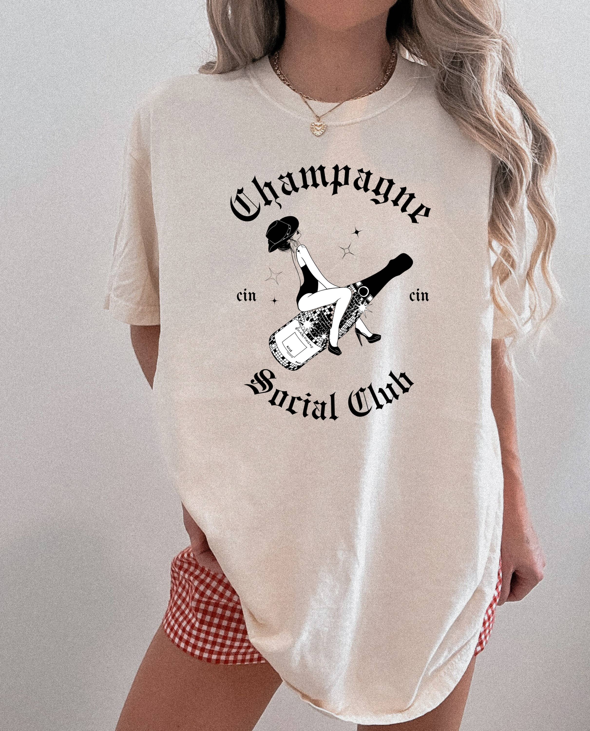 Champagne Social Club, Cocktail T Shirt, Graphic Tee Hoodie, Sweatshirt | PodTeesHub.com