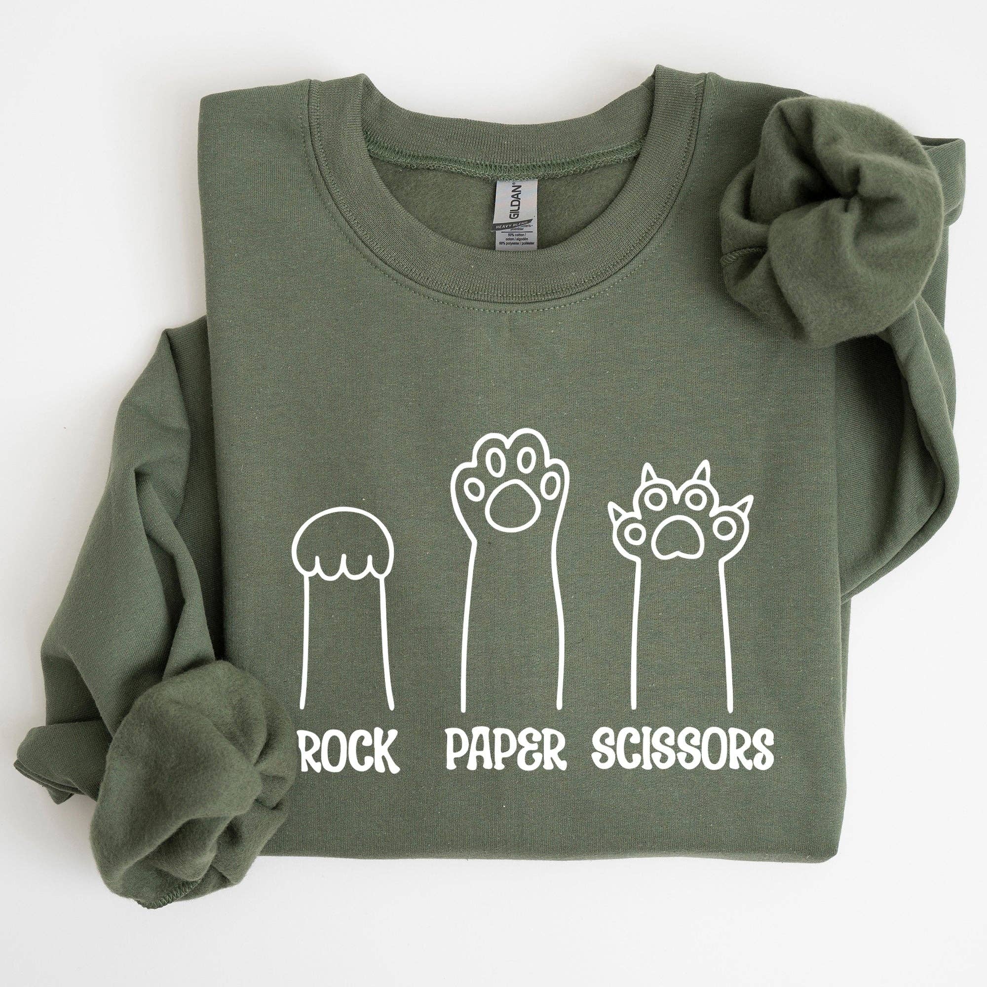 Rock, Paper, Scissors, Cat Mom, Cat Funny, Pet Sweatshirt T-Shirts, Hoodie | PodTeesHub.com