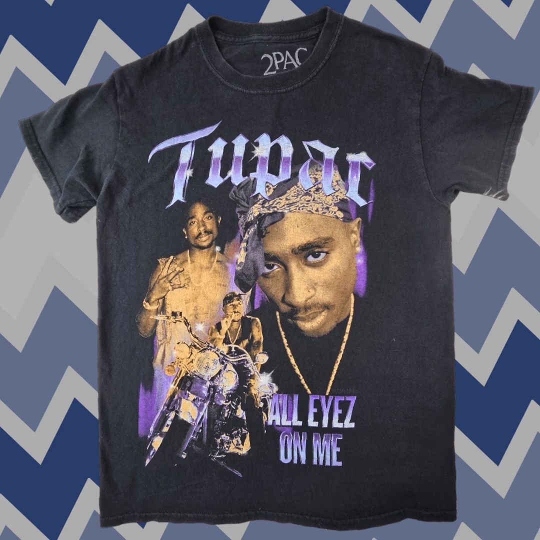 Vintage Tupac All Eyes On Me Unisex T Shirt Black Size S Graphic Print Official Merch Hoodie, Sweatshirt | PodTeesHub.com