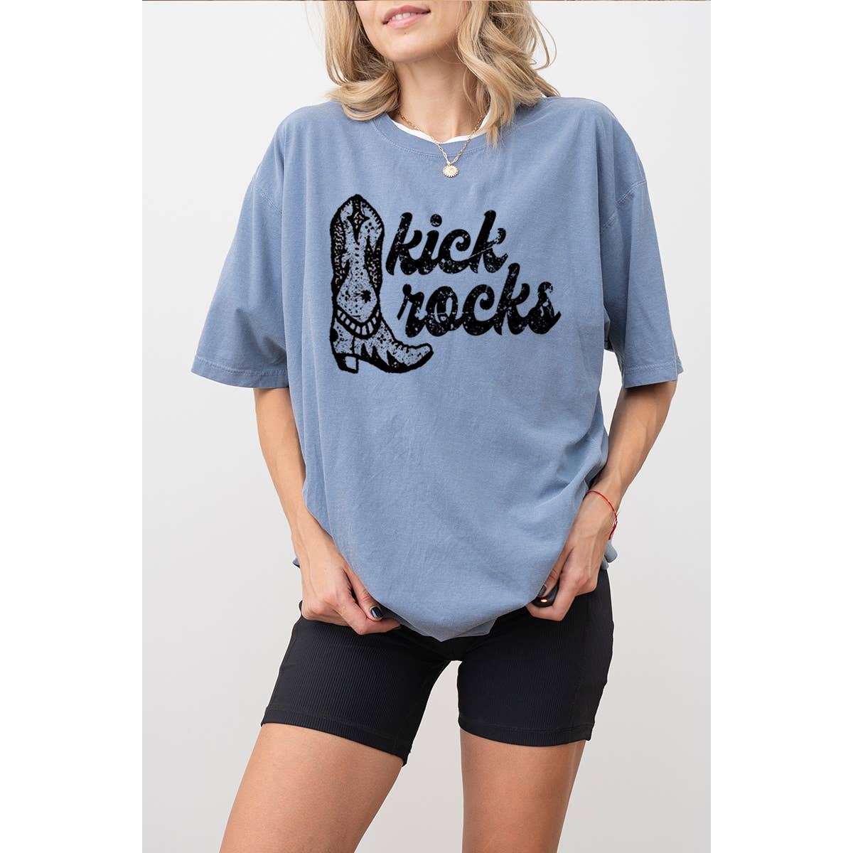Kick Rocks  Vintage Graphic Oversized Tee Hoodie, Sweatshirt | PodTeesHub.com