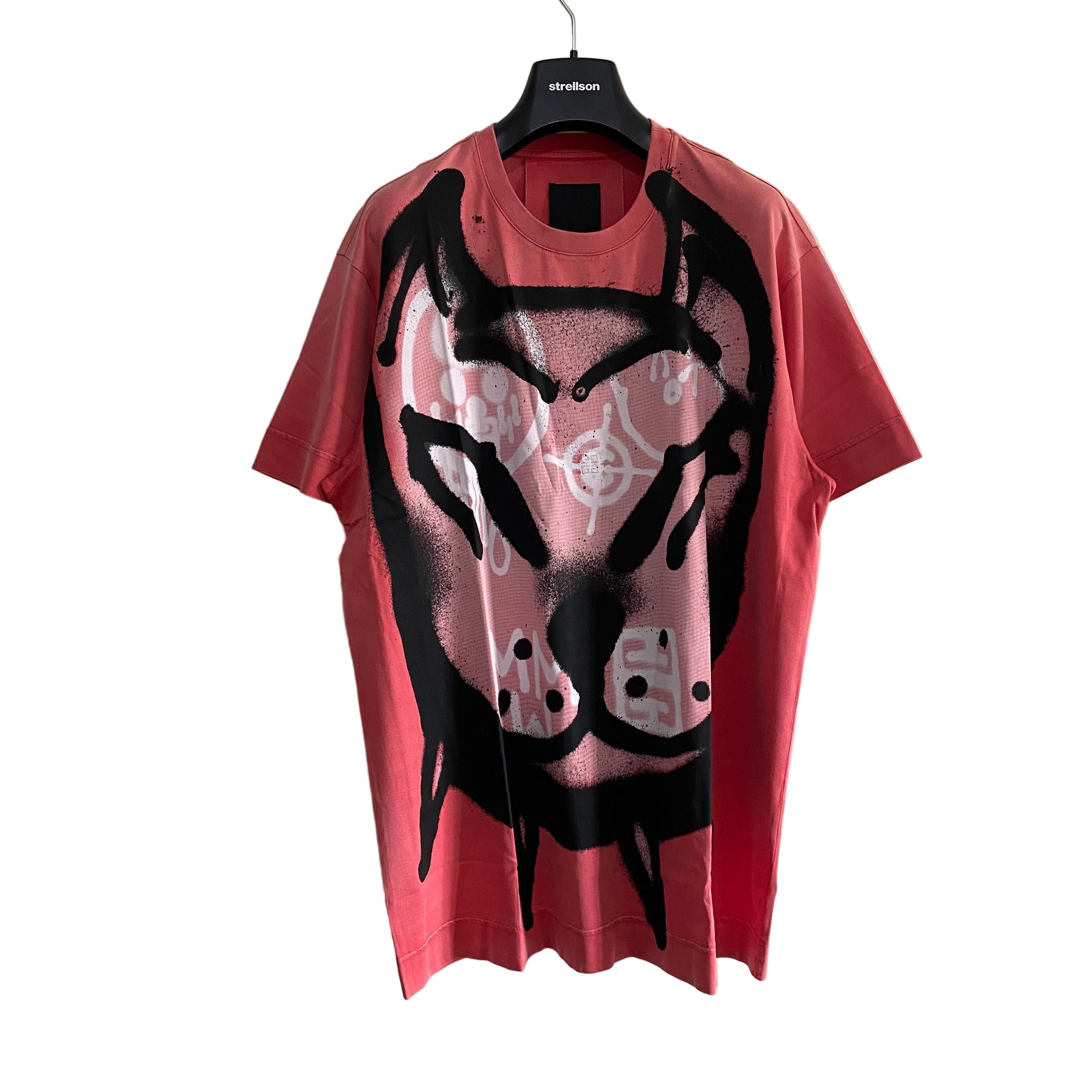Chito Washed Red Graffiti Dog Oversized T Shirt Hoodie, Sweatshirt | PodTeesHub.com