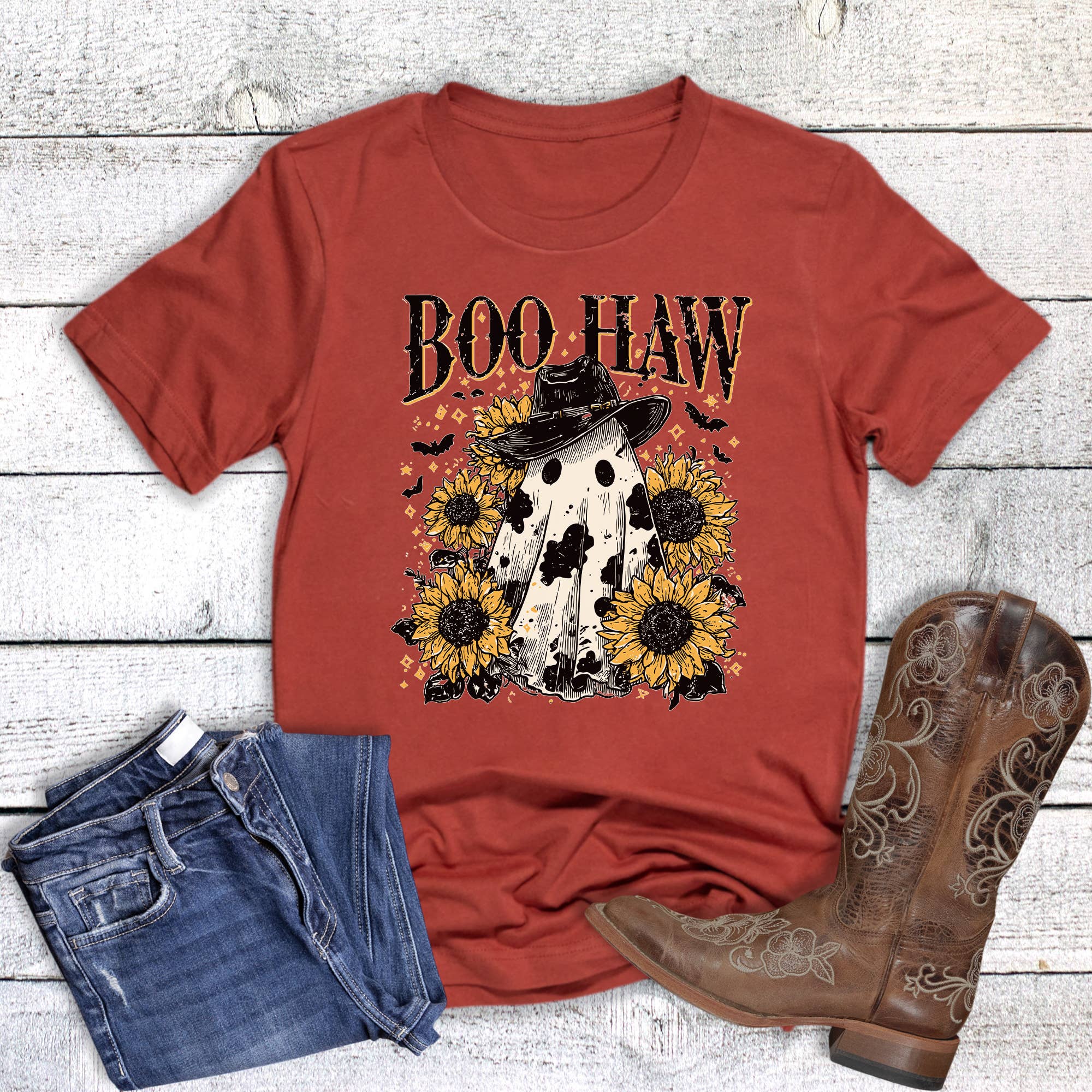 Halloween Ghost Boohaw Graphic Tee Hoodie, Sweatshirt | PodTeesHub.com