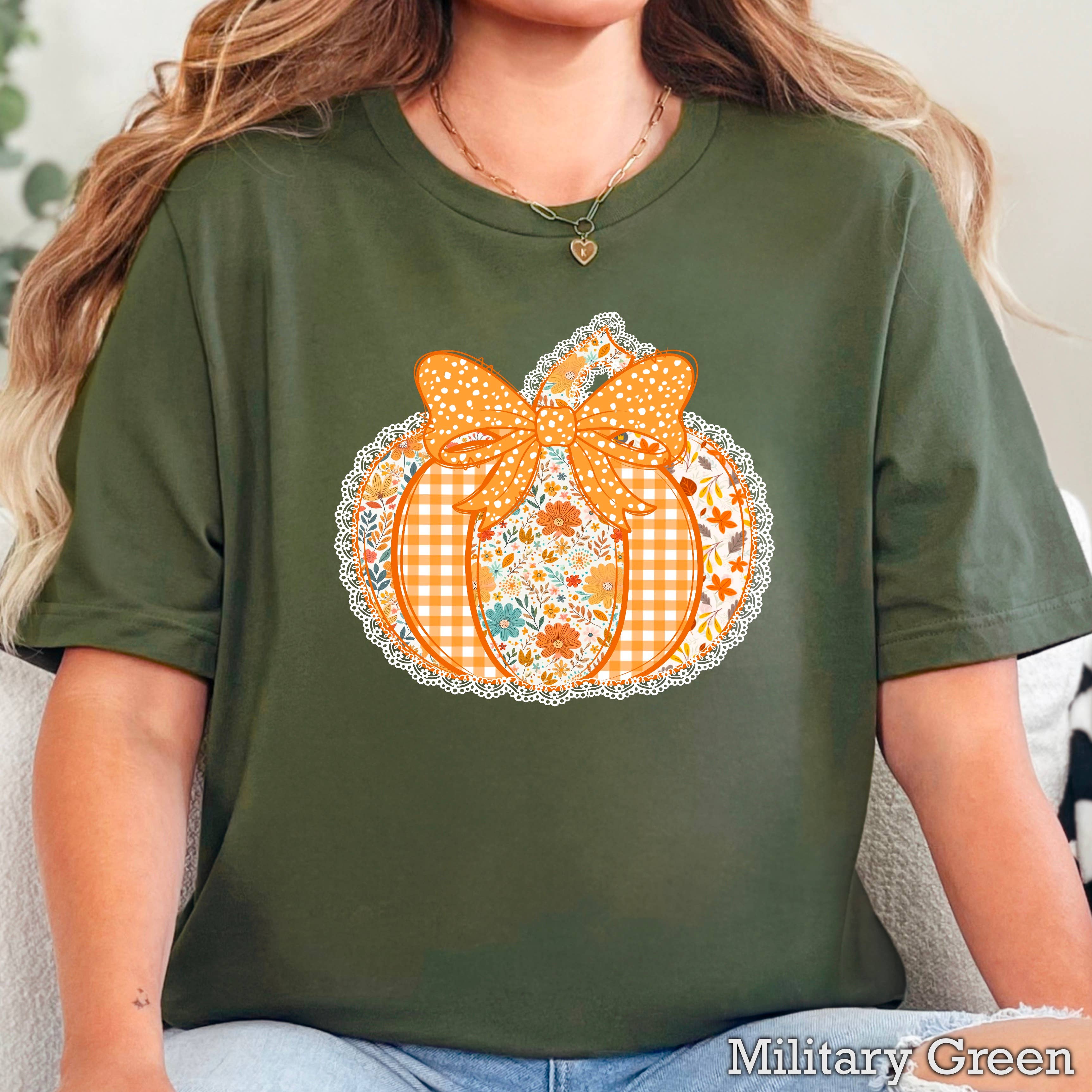 Lace Pumpkin Fall Women’S Graphic Tee | Gildan Hoodie, Sweatshirt | PodTeesHub.com