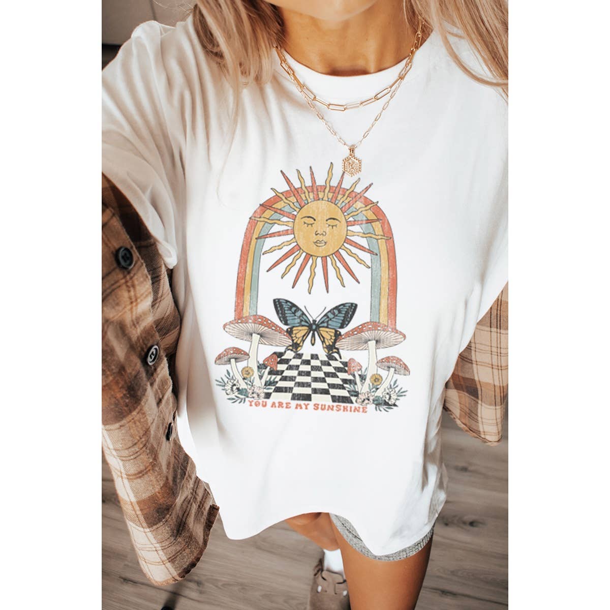 You Are My Sunshine Vintage Graphic Oversized Tee Hoodie, Sweatshirt | PodTeesHub.com