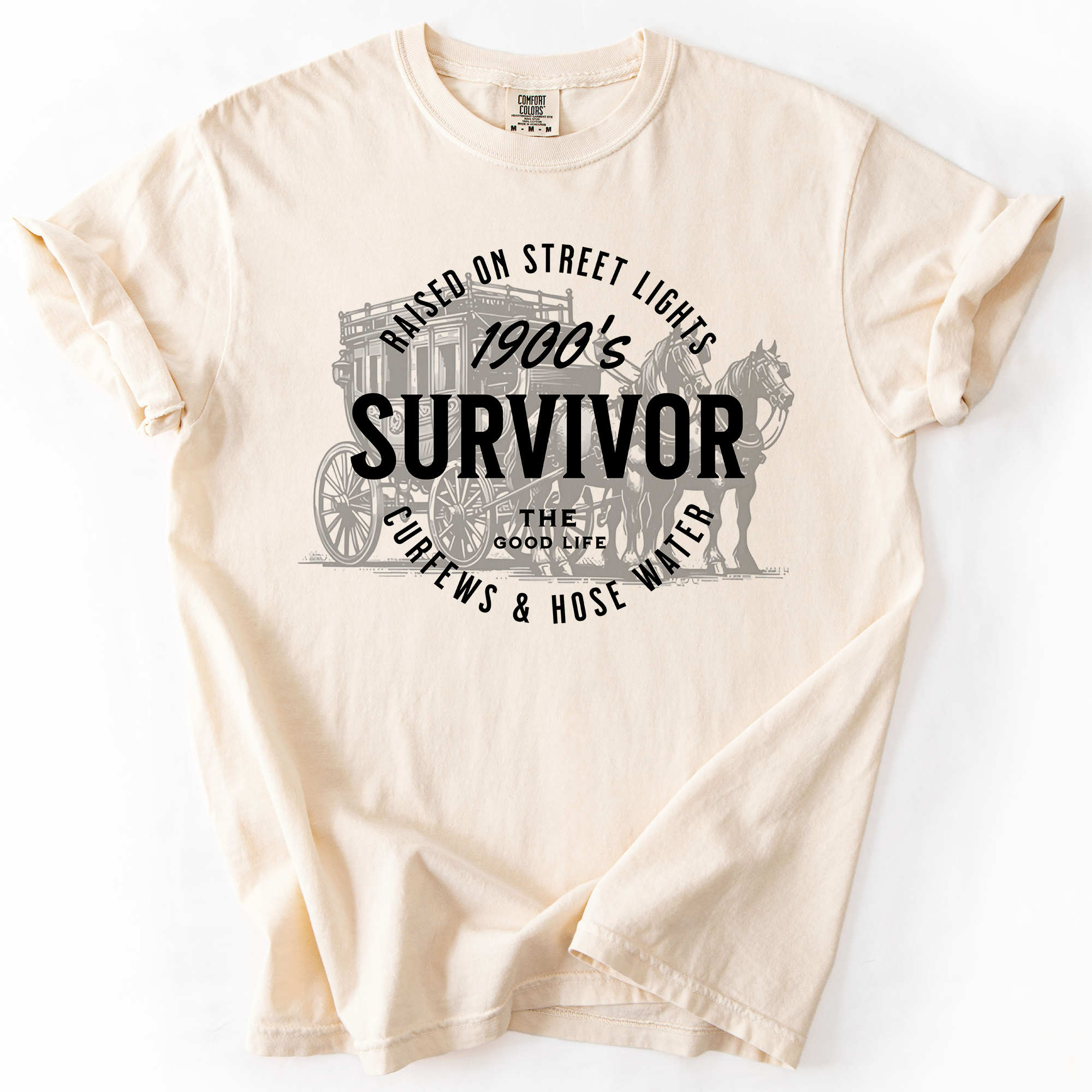 1900s Survivor, Funny, Gen X, Comfort Colors T-Shirt Hoodie, Sweatshirt | PodTeesHub.com