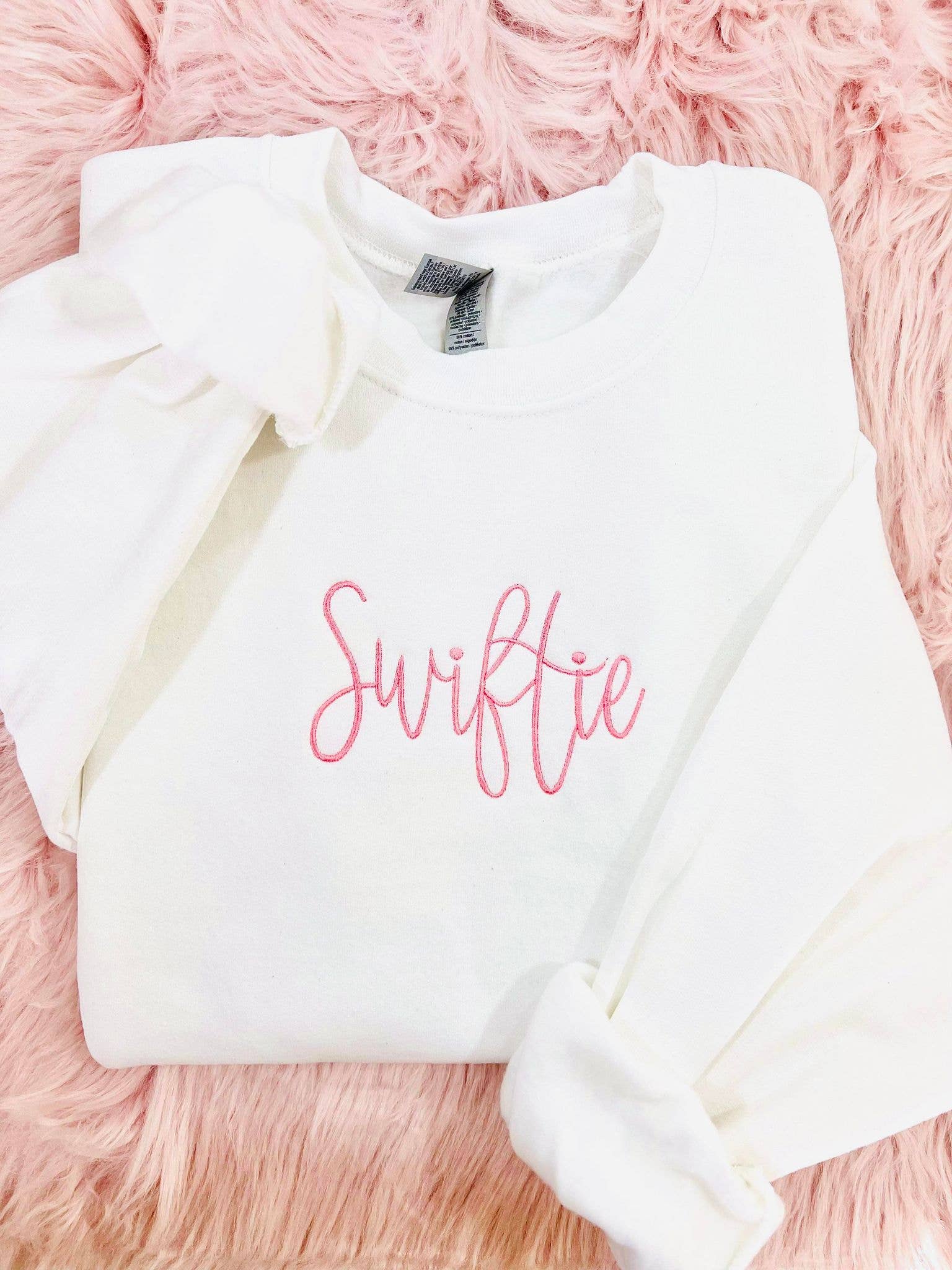 Swifty Cursive Embroidered Sweatshirt T-Shirts, Hoodie | PodTeesHub.com