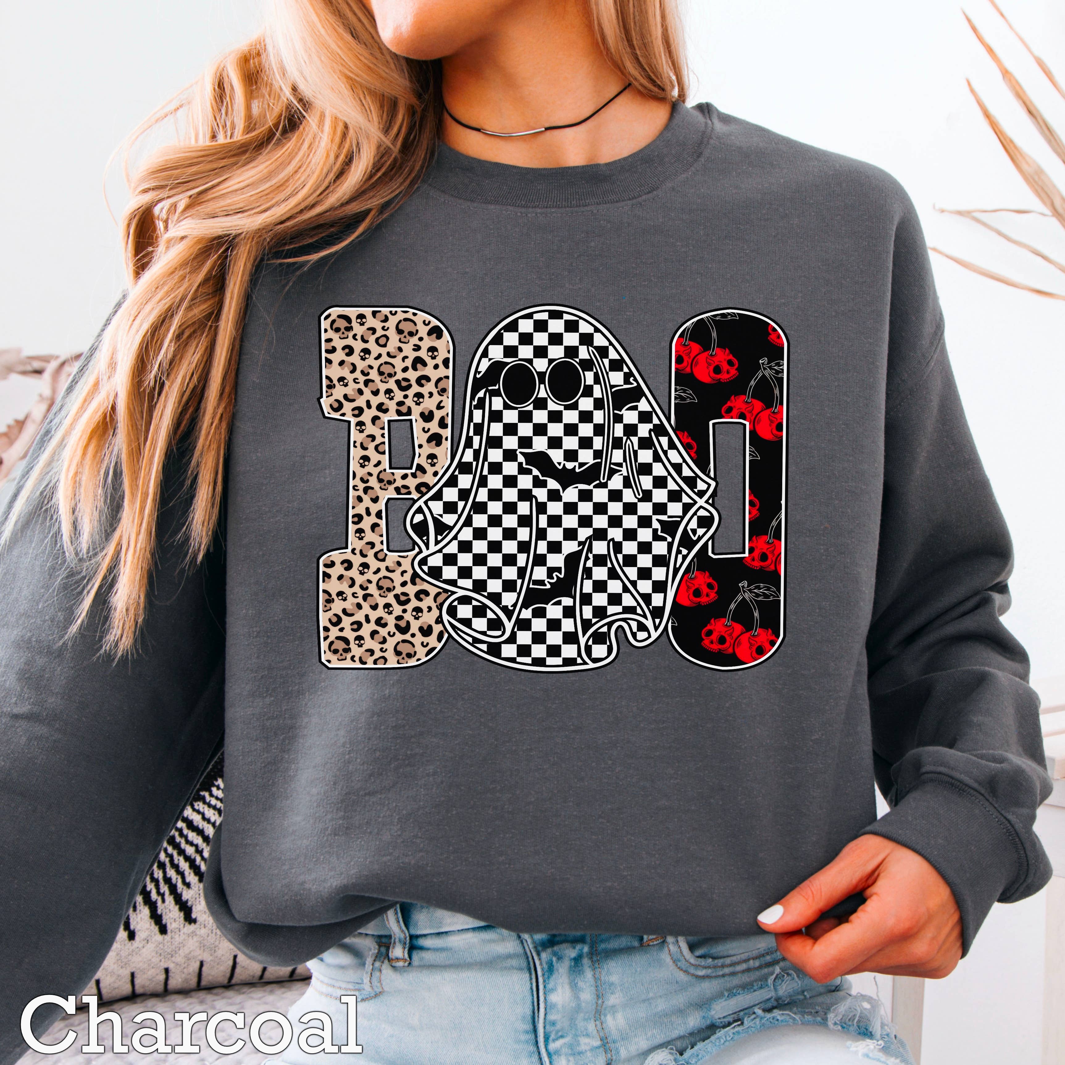 Leopard Boo Halloween 2025 Graphic Sweatshirt T-Shirts, Hoodie | PodTeesHub.com