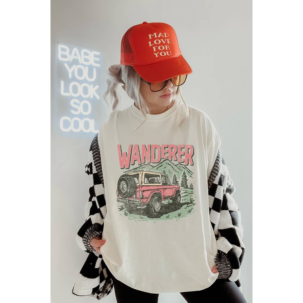 Wanderer  Vintage Graphic Oversized Tee Hoodie, Sweatshirt | PodTeesHub.com