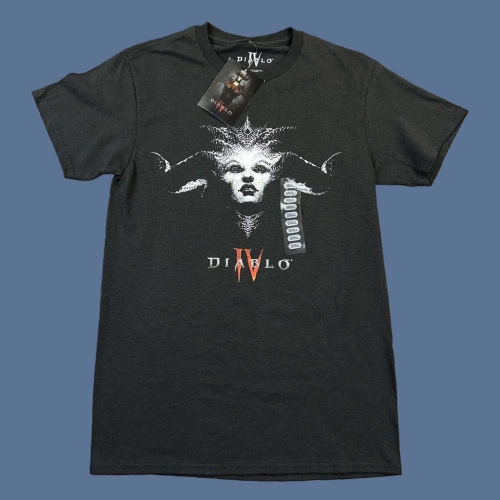 Vintage Diablo Iv Shirt Mens Small Black Lilith Graphic Video Game Tee Nwt Hoodie, Sweatshirt | PodTeesHub.com