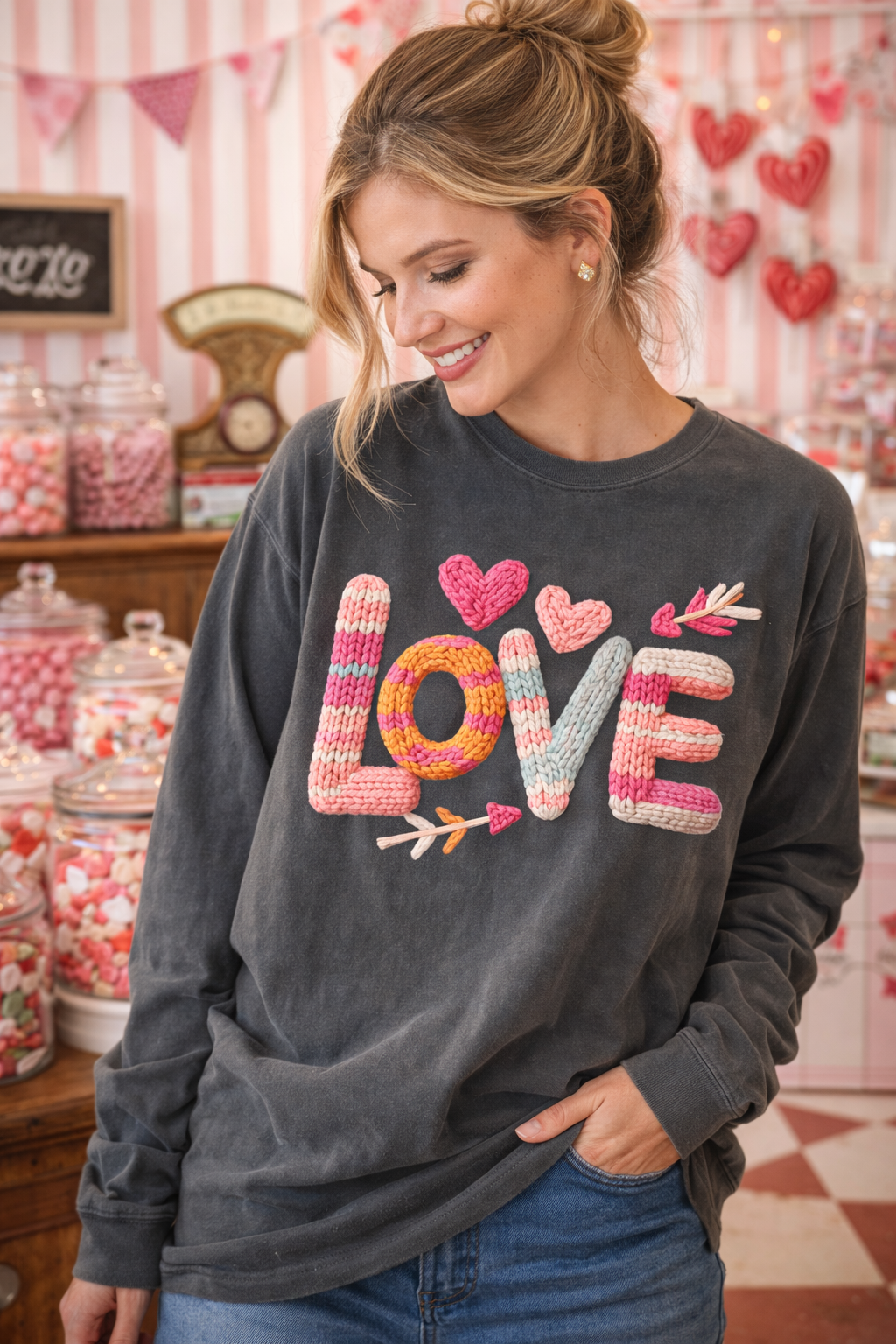 Love Yarn Printed Long Sleeve Tee Hoodie, Sweatshirt | PodTeesHub.com