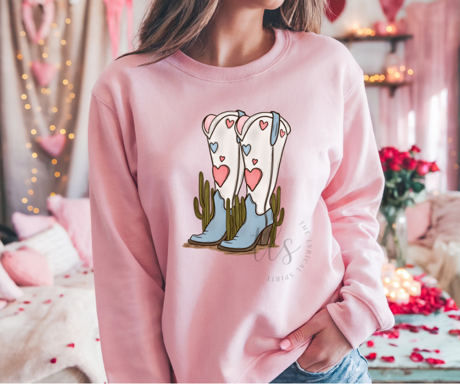 Cowgirl Valentine's Sweatshirt T-Shirts, Hoodie | PodTeesHub.com