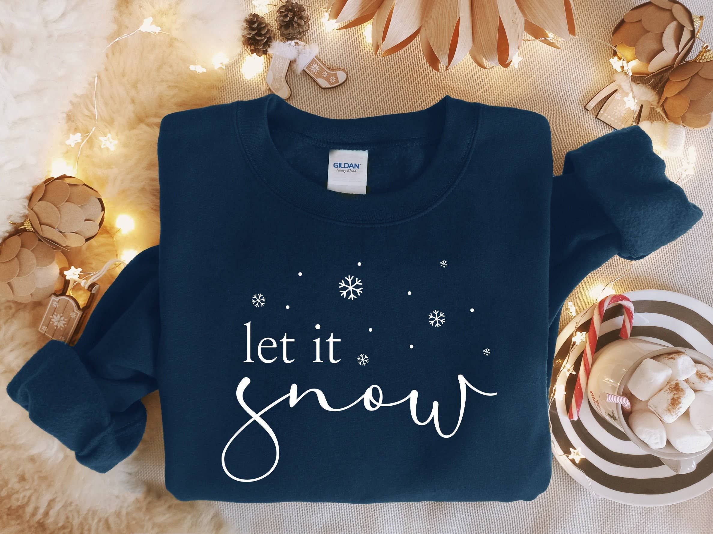 Let It Snow Sweatshirt- Winter Christmas Shirt For Women Hoodie | PodTeesHub.com
