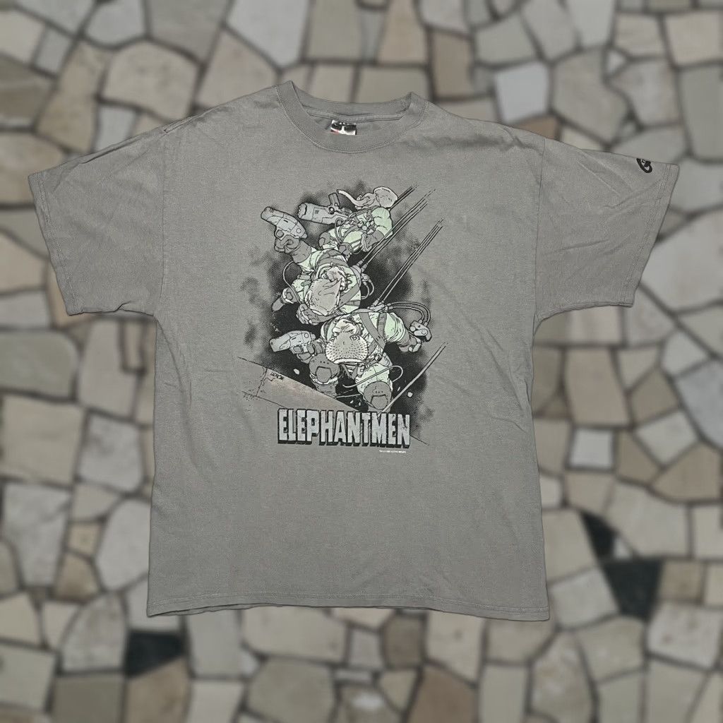 Vintage Graphitti Designs T Shirt L Gray Men 100 Cotton Comic Elephantmen Darkhorse Solid Cr Hoodie, Sweatshirt