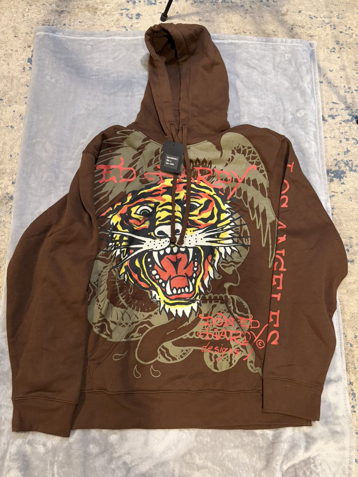 Hardy L Ed Hardy Brown Graphic Hoodie T-Shirts, Sweatshirt | PodTeesHub.com