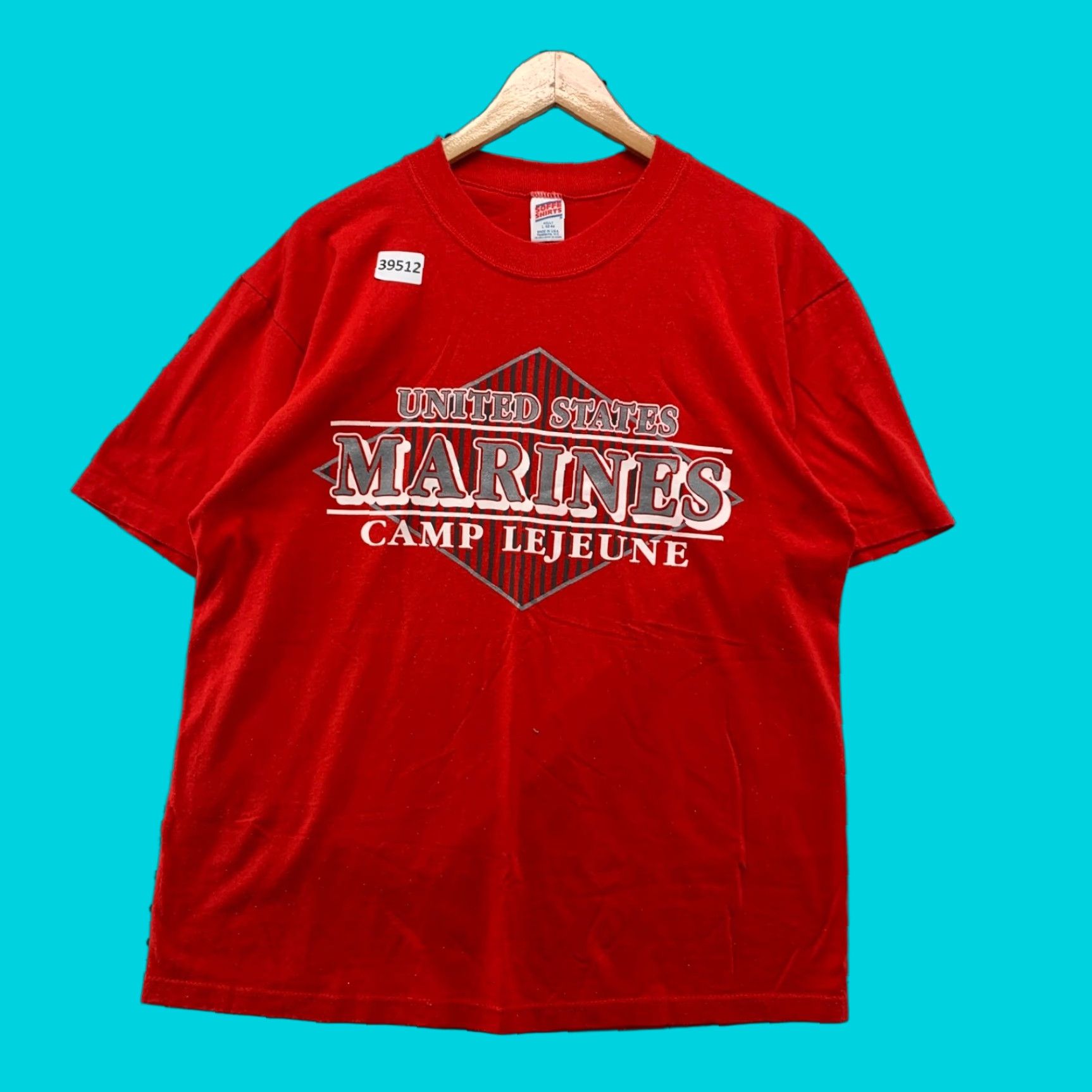 Vintage Usa Marines Shirt Mens Xl Red Camp Lejeune Made Usa 90s Crew Neck Short Sleeve T Shi Hoodie, Sweatshirt