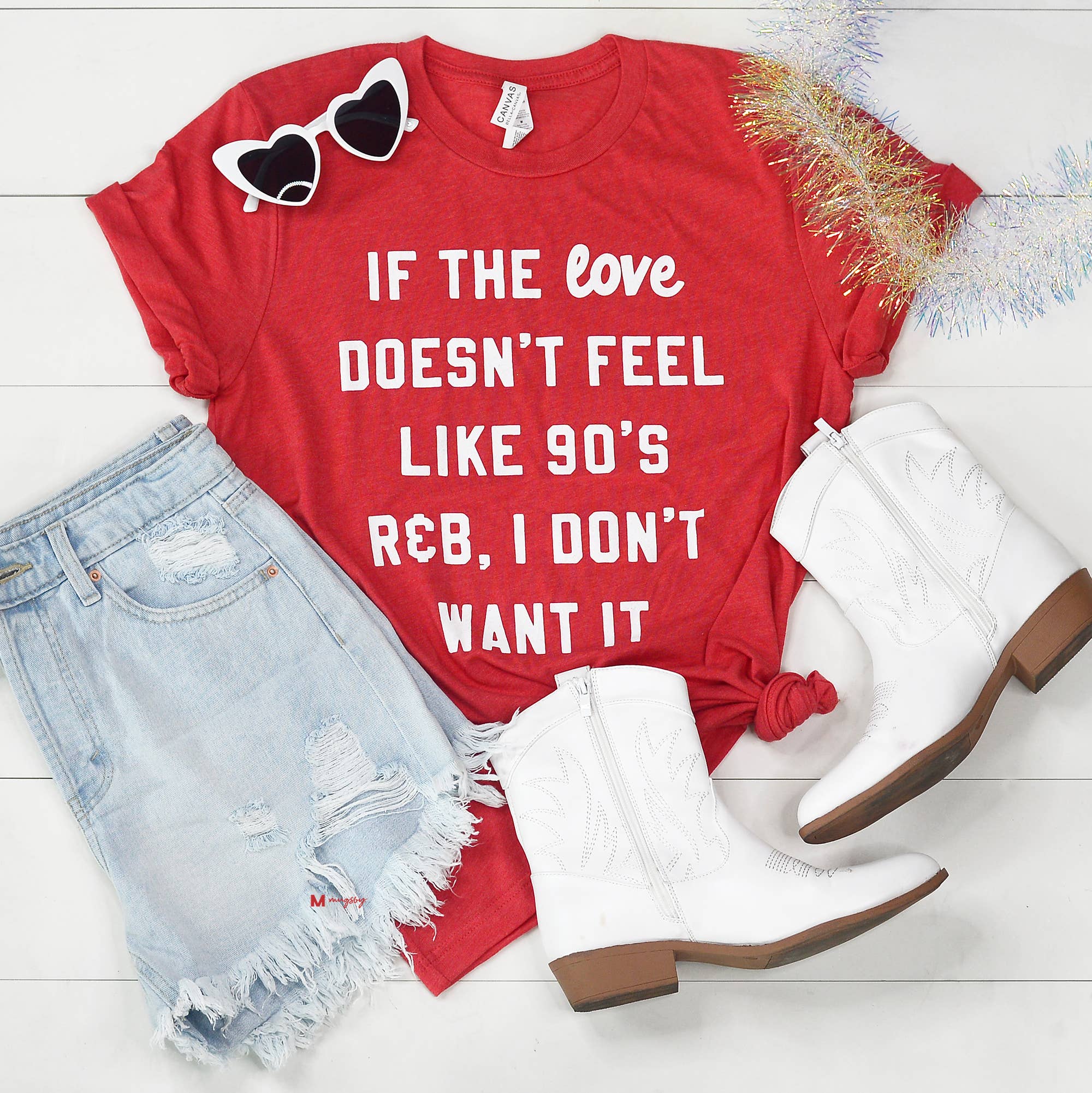 If the Love Doesn't Feel Like 90s R&B Valentine's Shirt, Red Hoodie, Sweatshirt | PodTeesHub.com