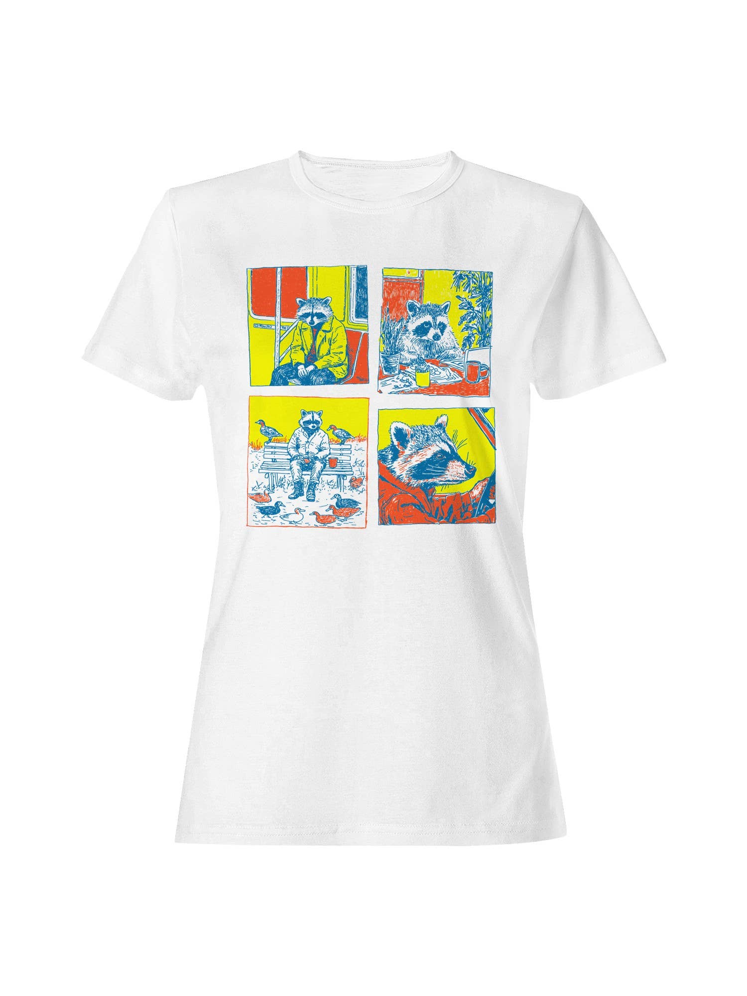 Melancholic Raccoon Vibes Art Women's T-Shirt Hoodie, Sweatshirt | PodTeesHub.com