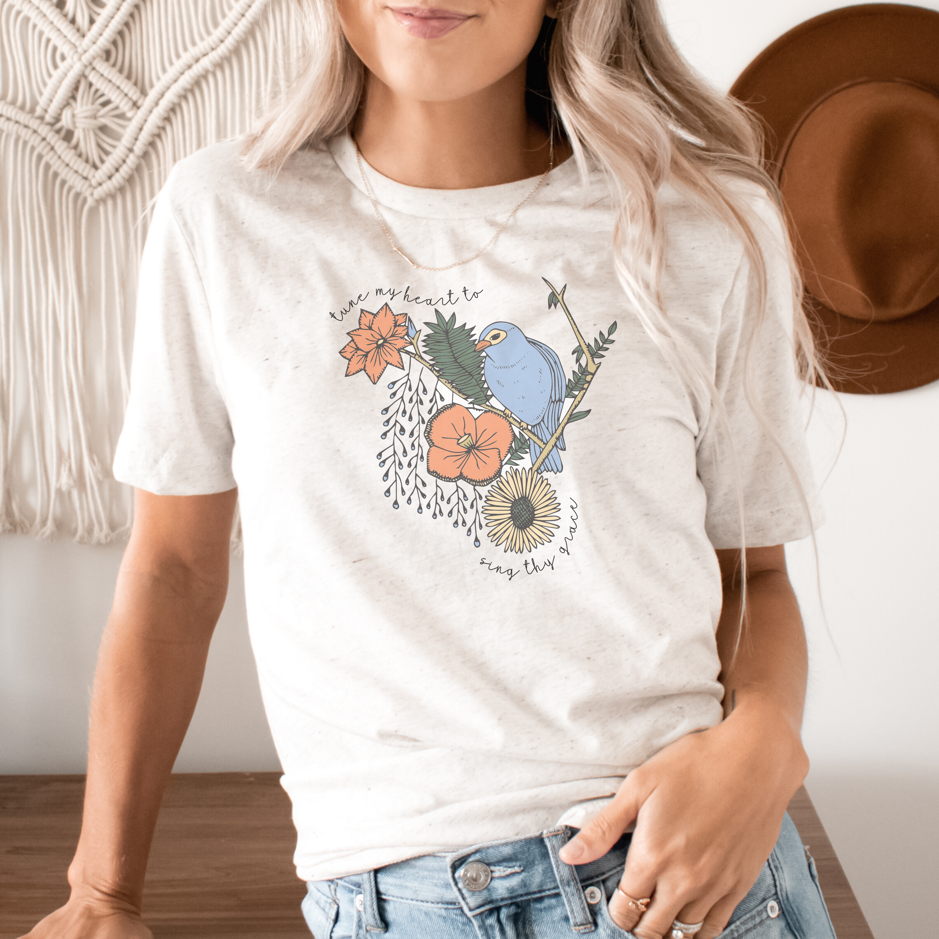Tune My Heart To Sing Thy Grace Tee Shirt - Naptime Faithwear Hoodie, Sweatshirt | PodTeesHub.com
