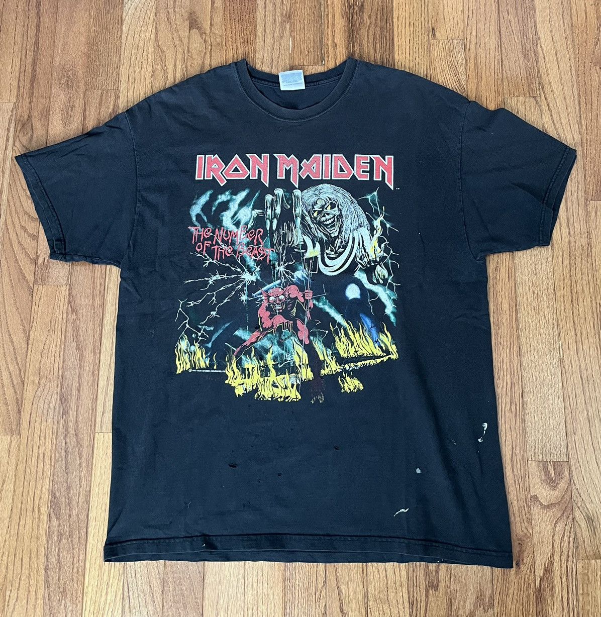 Iron Maiden X Vintage 1982 Iron Maiden The Numbers Of The Beast Vintage T Shirt Hoodie, Sweatshirt | PodTeesHub.com