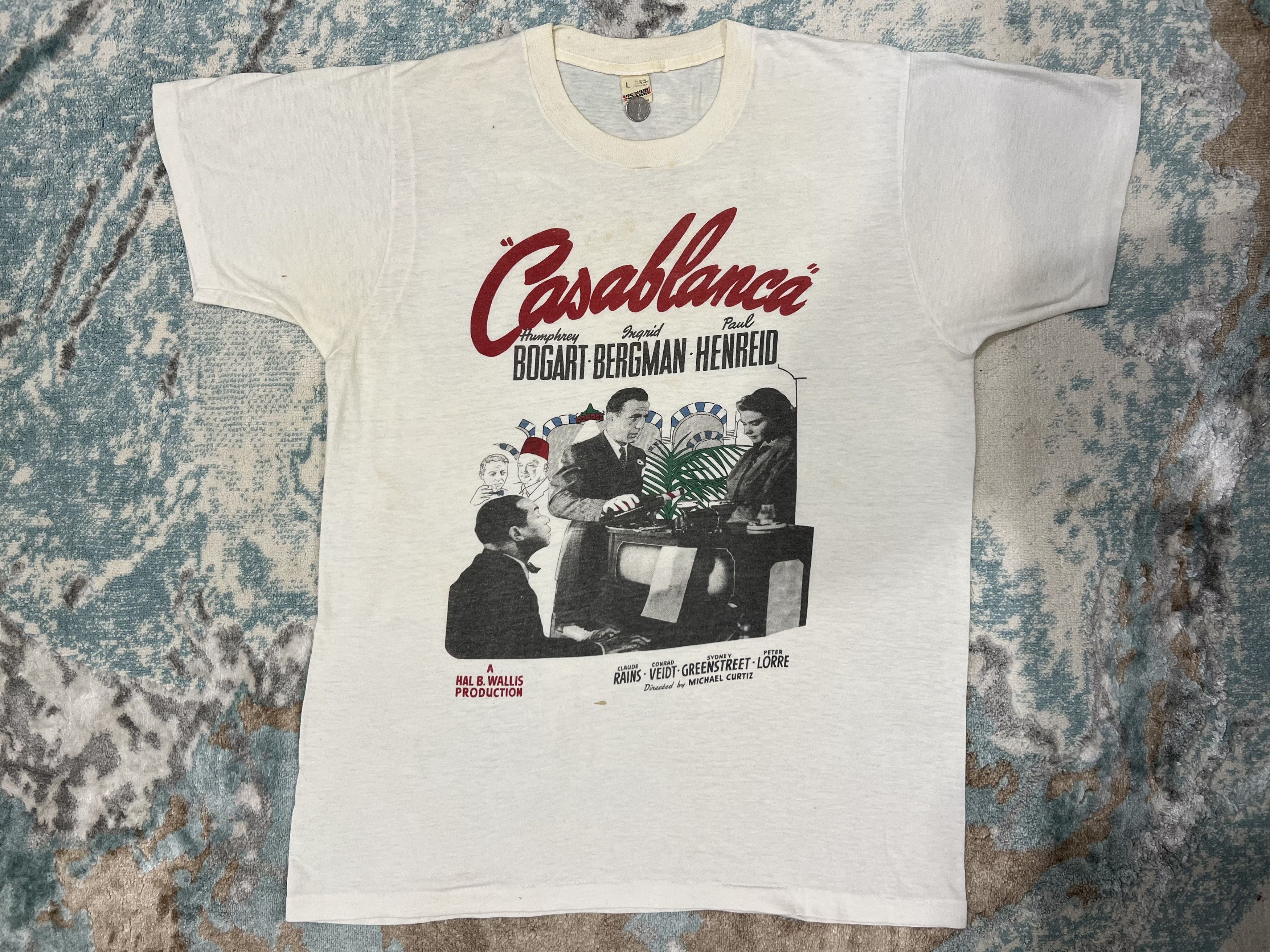 Vintage 80s Casablanca Romantic Film Movie T Shirt Hoodie, Sweatshirt | PodTeesHub.com