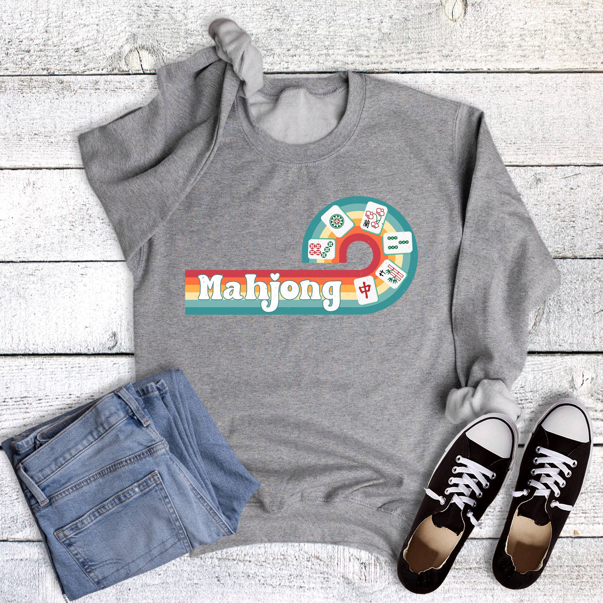 Mahjong Retro Wave Sweatshirt T-Shirts, Hoodie | PodTeesHub.com