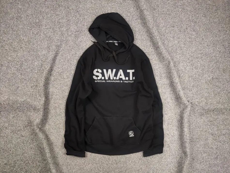 Vintage S W A T Logo Black Classic Hoodie Y2k Style T-Shirts, Sweatshirt | PodTeesHub.com