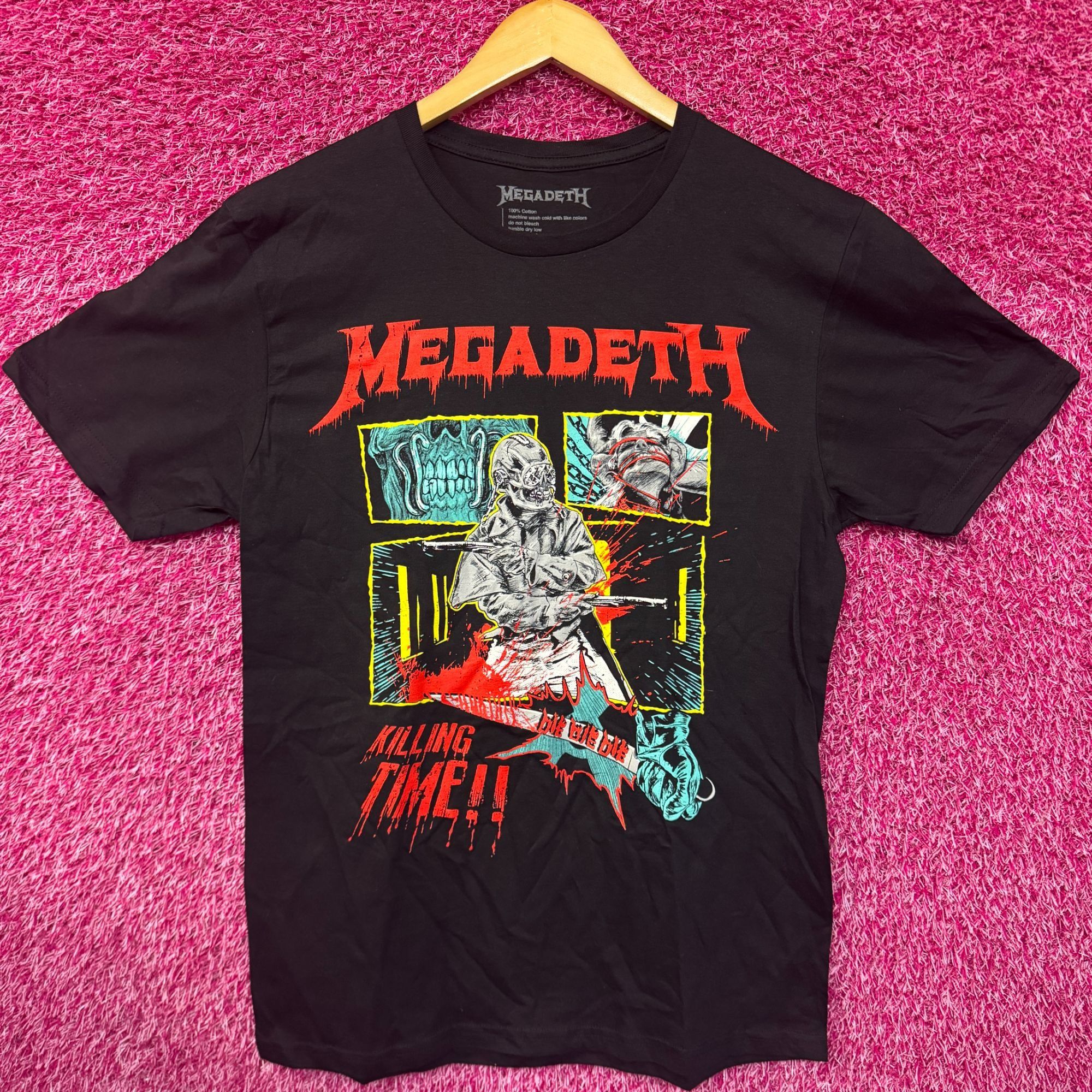 Megadeth Killing Time Crush The World Tour Metal Band Tee M Hoodie, Sweatshirt | PodTeesHub.com