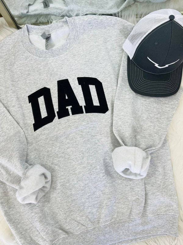 Dad Varsity Black Applique Sweatshirt T-Shirts, Hoodie | PodTeesHub.com