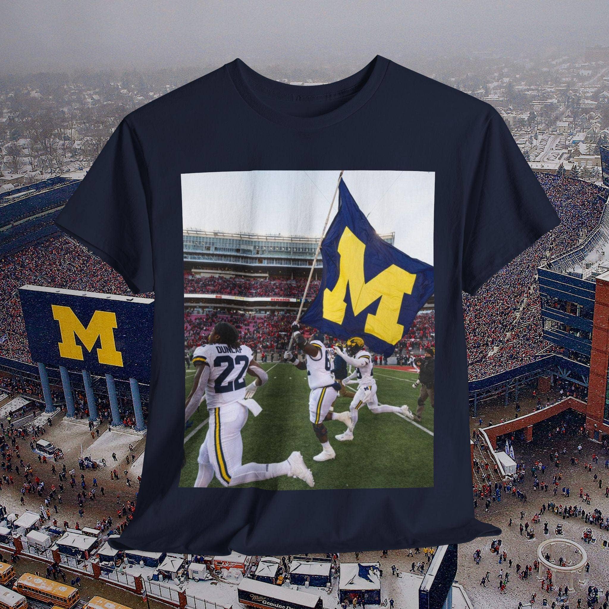 Michigan Wolverines Football Shirt - Vintage Block M Tee Hoodie, Sweatshirt | PodTeesHub.com