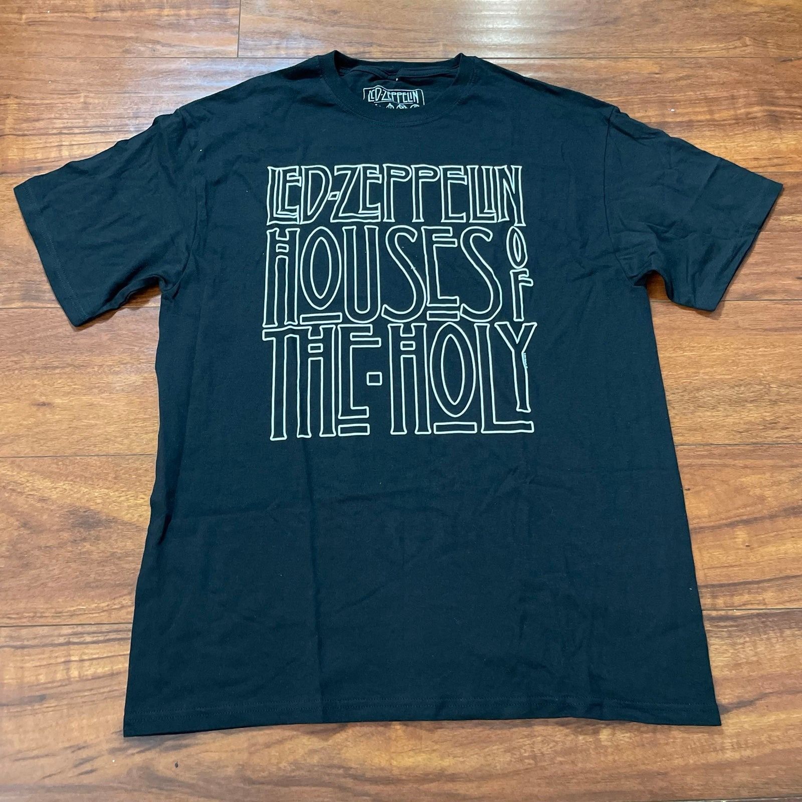 Zeppelin New Led Zeppelin House Of The Holy Black T Shirt Sz Large L Hoodie, Sweatshirt | PodTeesHub.com