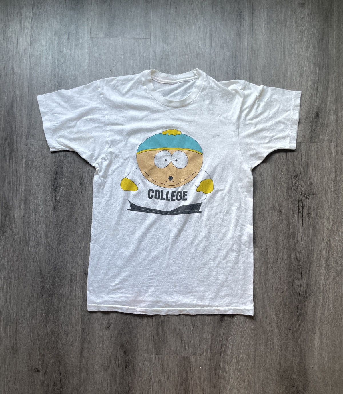 Vintage South Park Cartman College Graphic T Shirt No Sz Hoodie, Sweatshirt | PodTeesHub.com