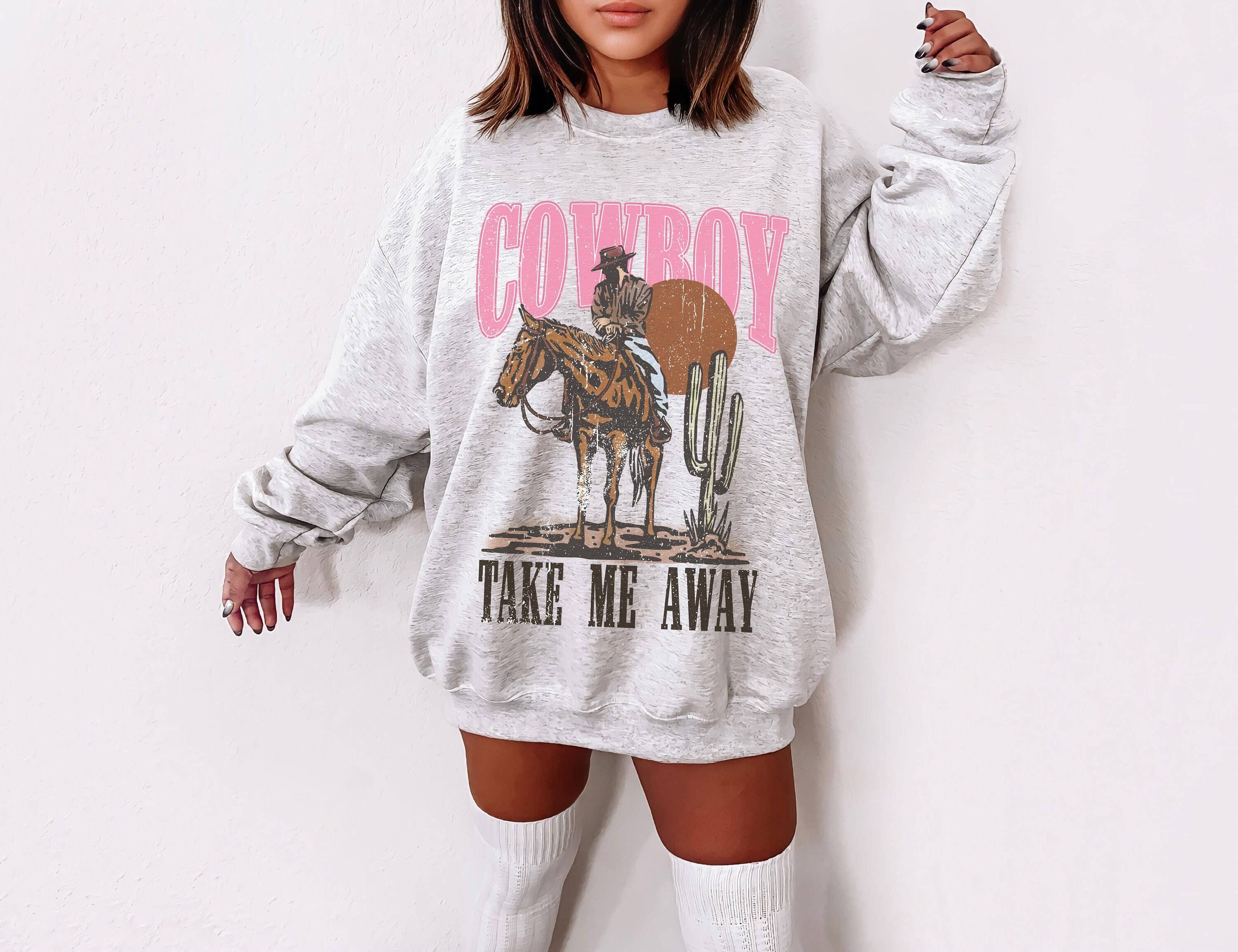 Girly Western Sweatshirt, Coastal Cowgirl Cactus Design T-Shirts, Hoodie | PodTeesHub.com