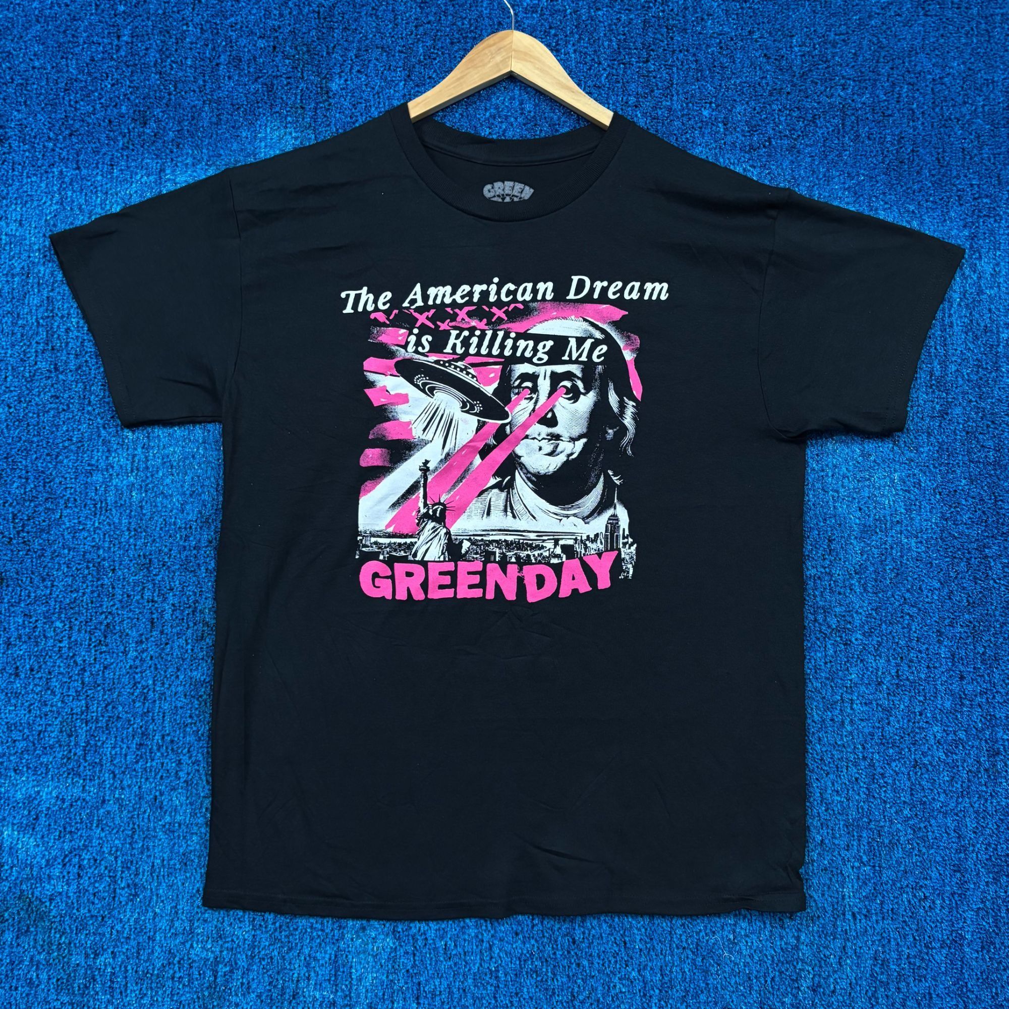 Band Tees Green Day American Dream Is Killing Me Pop Punk Band Tee L Hoodie, Sweatshirt | PodTeesHub.com