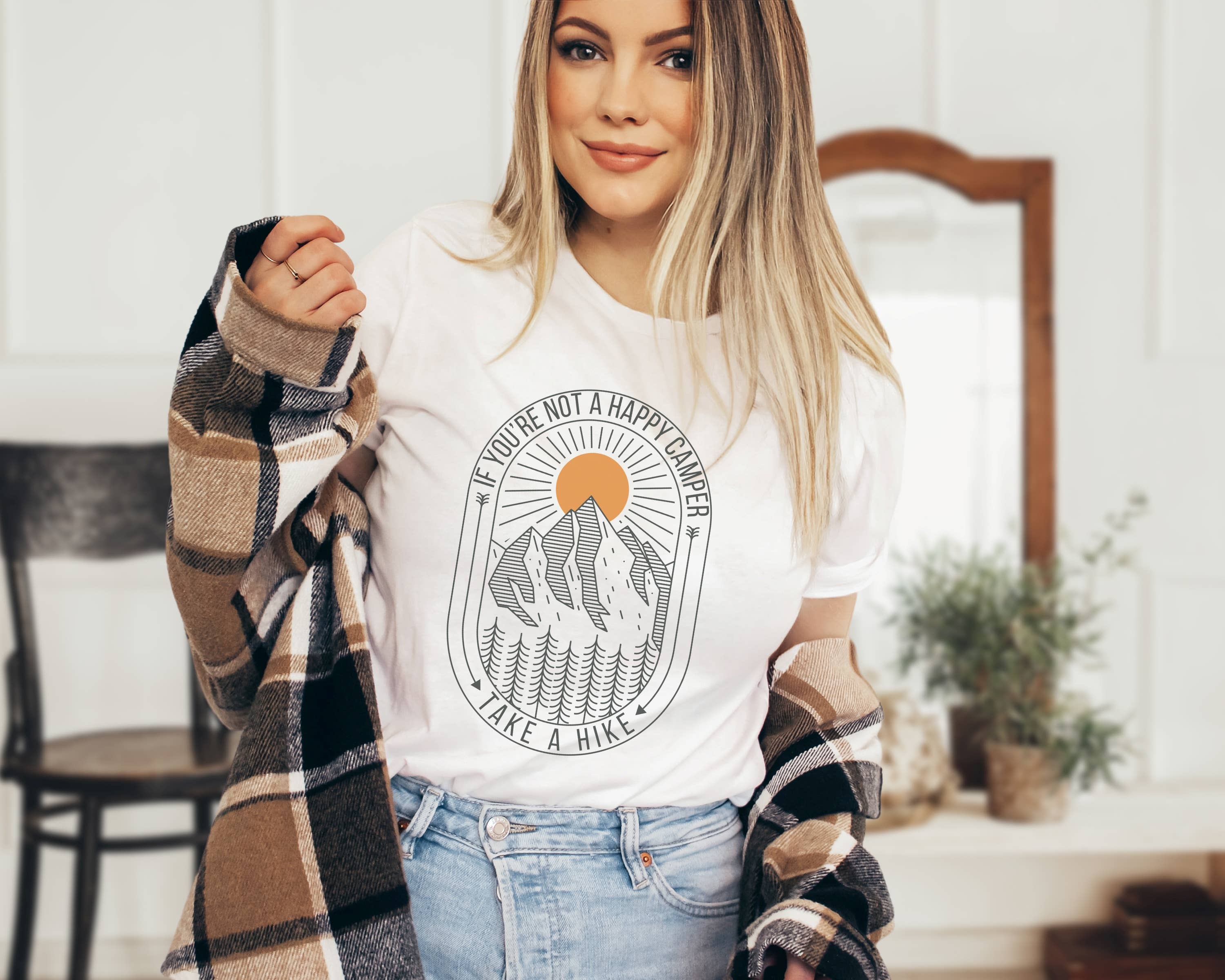 Take A Hike Graphic Tee Women's Tees | Outdoors Tee Hoodie, Sweatshirt | PodTeesHub.com