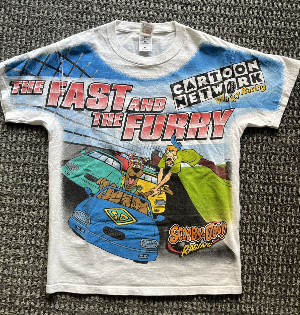 Fruit Loom X Vintage Vintage 2002 Scooby Doo Wacky Racing Cartoon T-Shirts, Hoodie, Sweatshirt