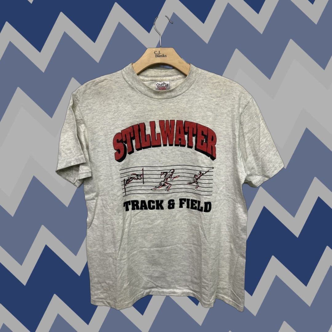 Vintage Stillwater Minnesota T F Tee Sz L Grey Men S T Shirt 30in 26in 24in 22in 9in Flaws Hoodie, Sweatshirt