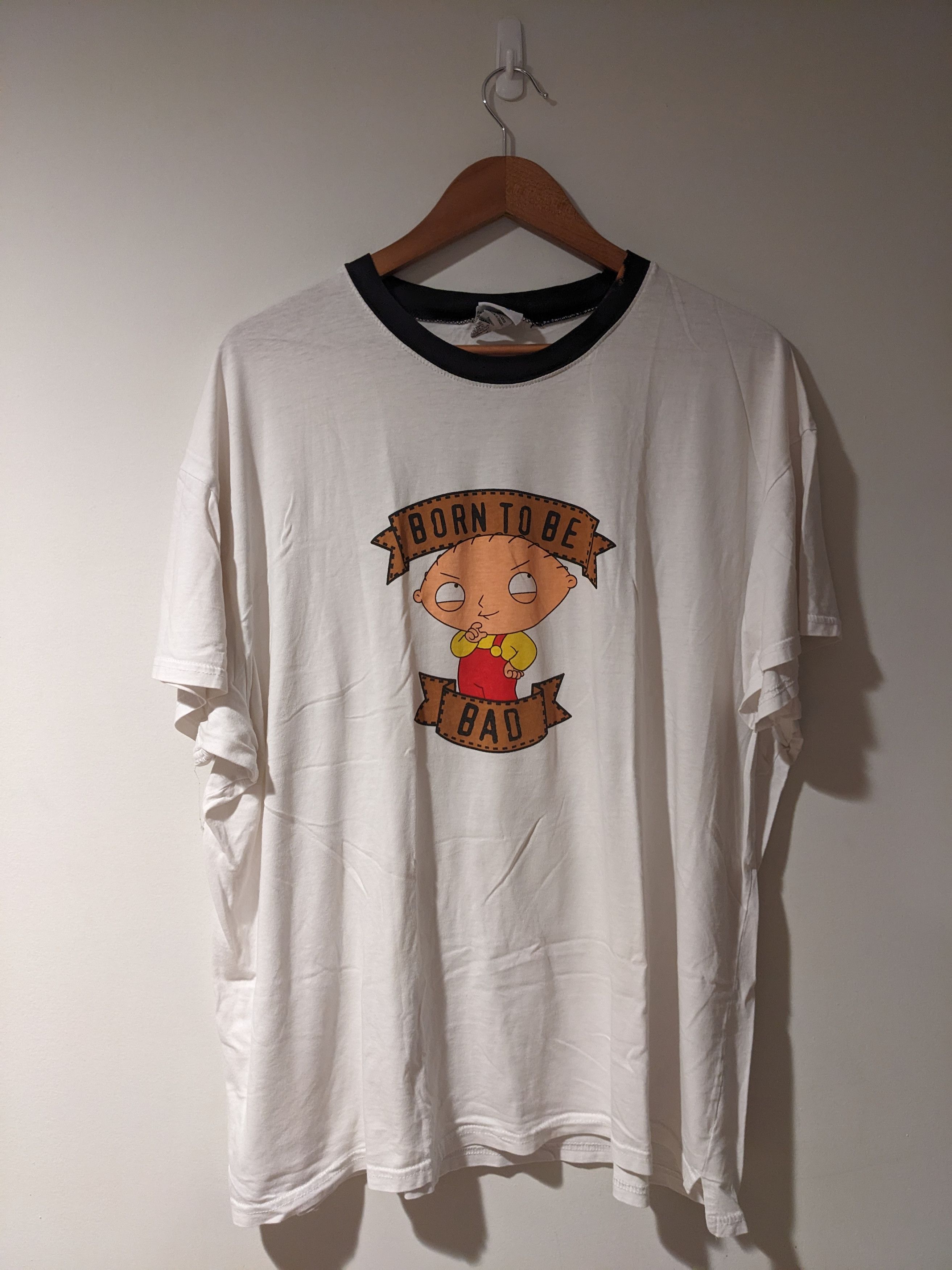 Vintage 2006 Family Guy Stewie Born To Be Ringer T Shirt Hoodie, Sweatshirt | PodTeesHub.com