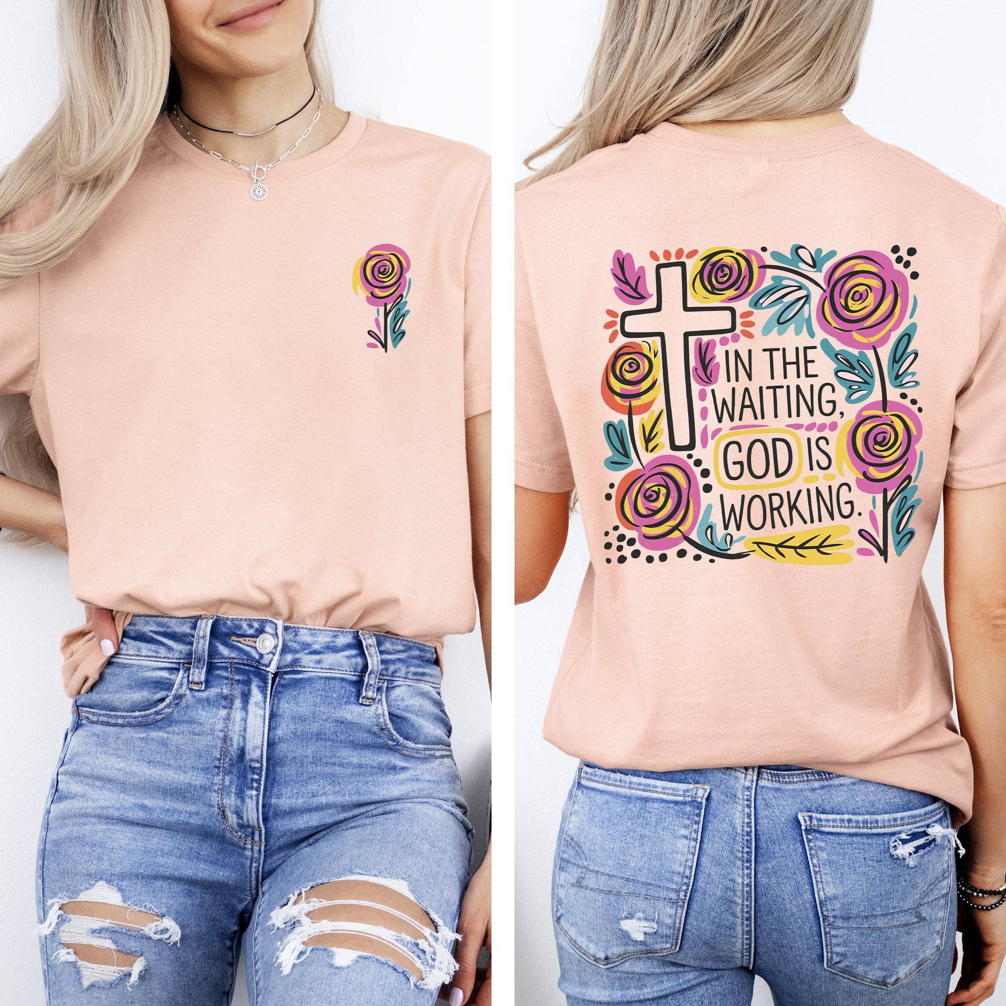 In the Waiting, God Is Working Christian Jesus Gospel Tshirt Hoodie, Sweatshirt | PodTeesHub.com