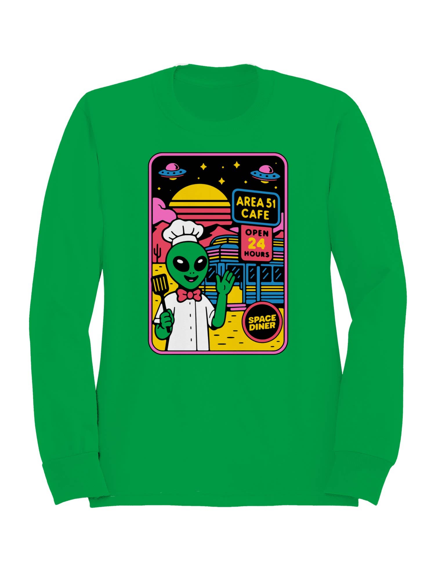 Alien Chef At Area 51 Cafe Women's Sweatshirt T-Shirts, Hoodie | PodTeesHub.com
