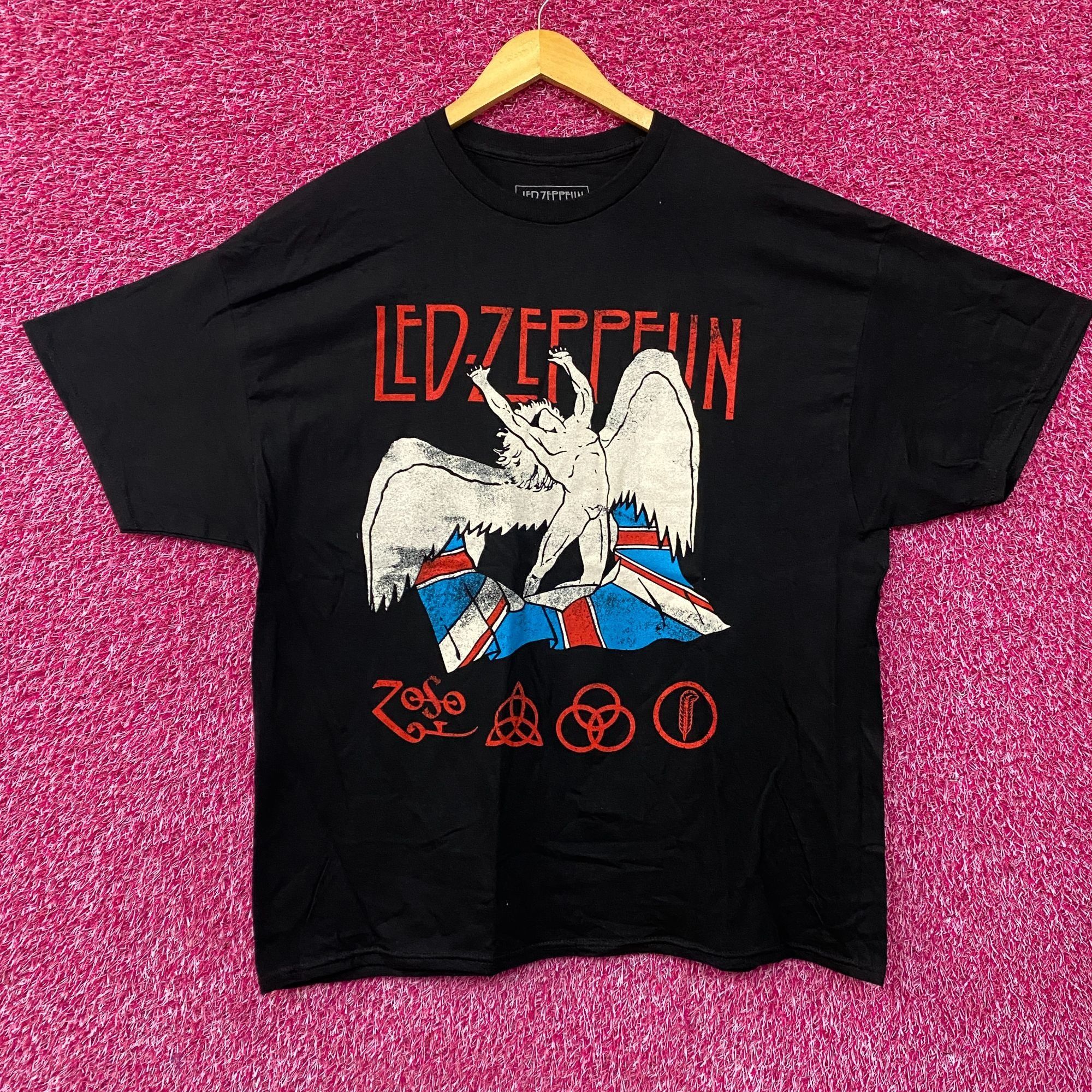 Zeppelin Led Zeppelin Icarus Union Jack Flag T Shirt Xl Hoodie, Sweatshirt | PodTeesHub.com