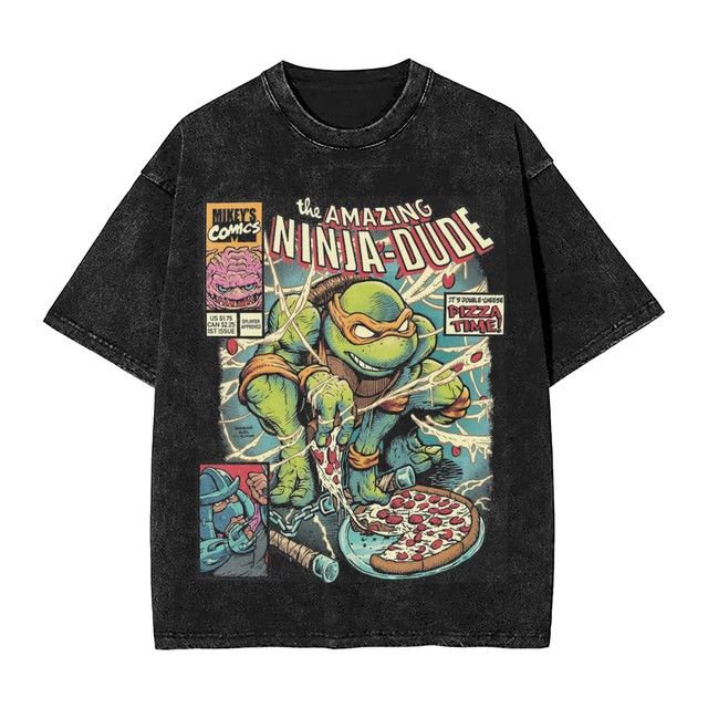 Vintage Washed T Shirt The Amazing Ninja Teenage Turtle Dude Hoodie, Sweatshirt | PodTeesHub.com