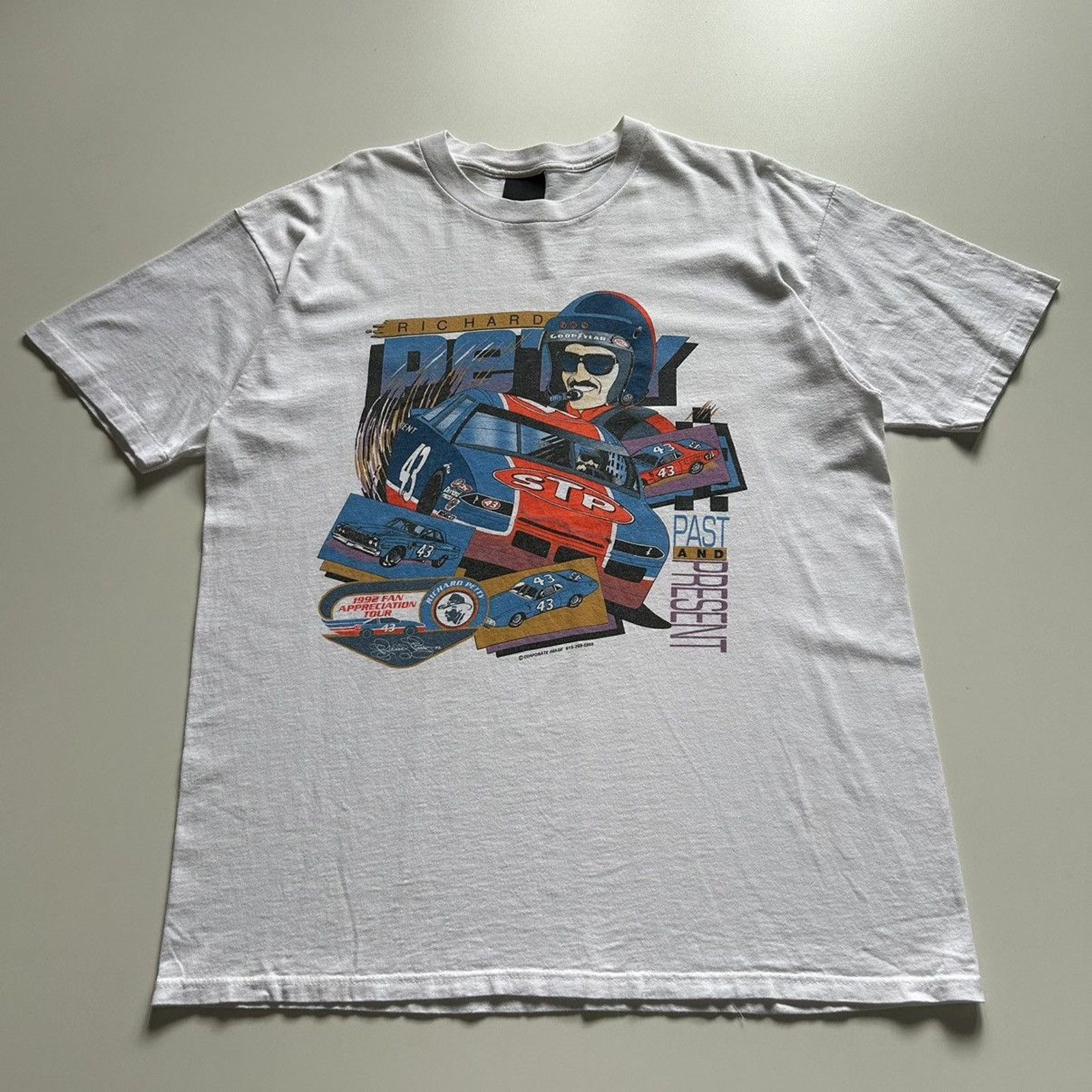 Vintage 90s Richard Petty Racing Nascar Xl Usa Made T-Shirts, Hoodie, Sweatshirt