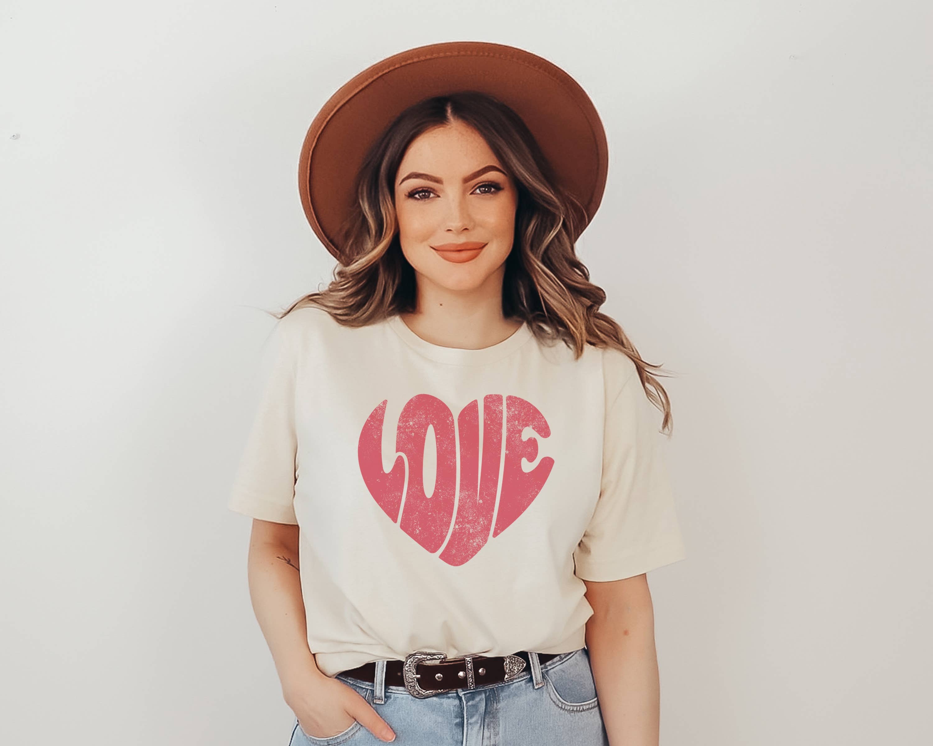 Retro Love Heart | Valentine Shirt Hoodie, Sweatshirt | PodTeesHub.com