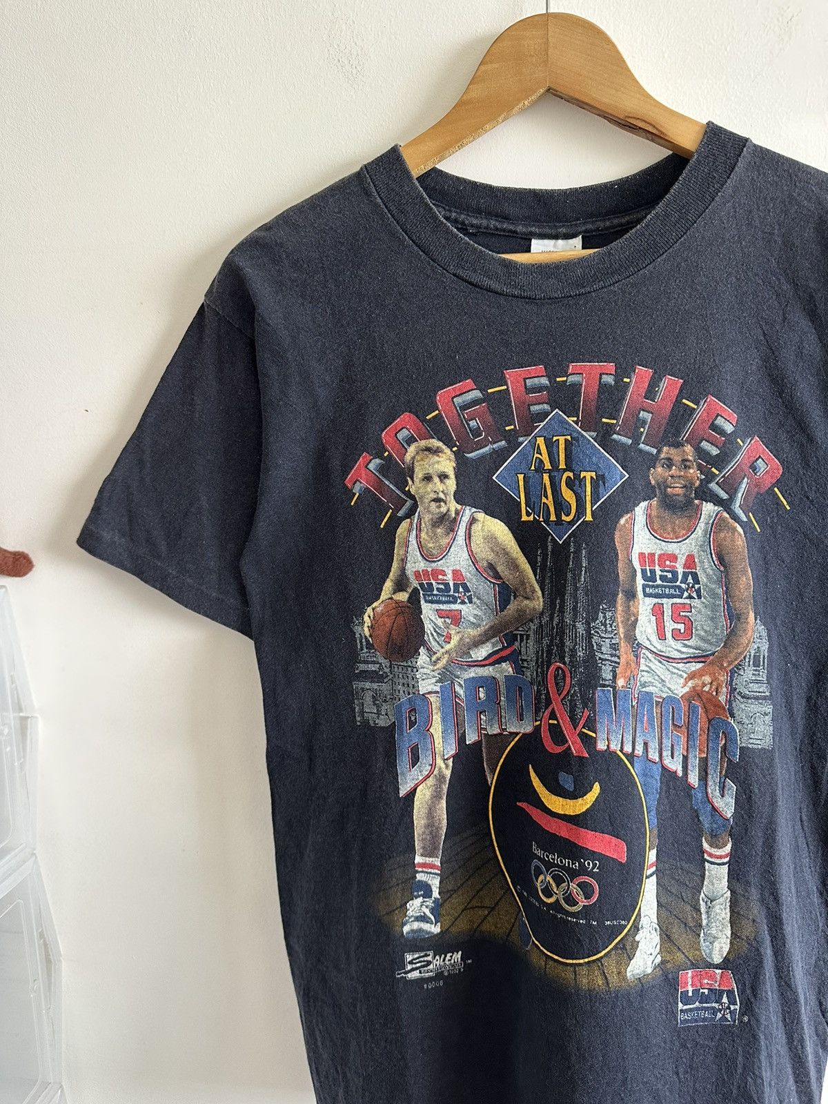 Rap Tees X Vintage Vintage 90 S Nba Dream Team Larry Bird Magic Johnson Hoodie, Sweatshirt | PodTeesHub.com