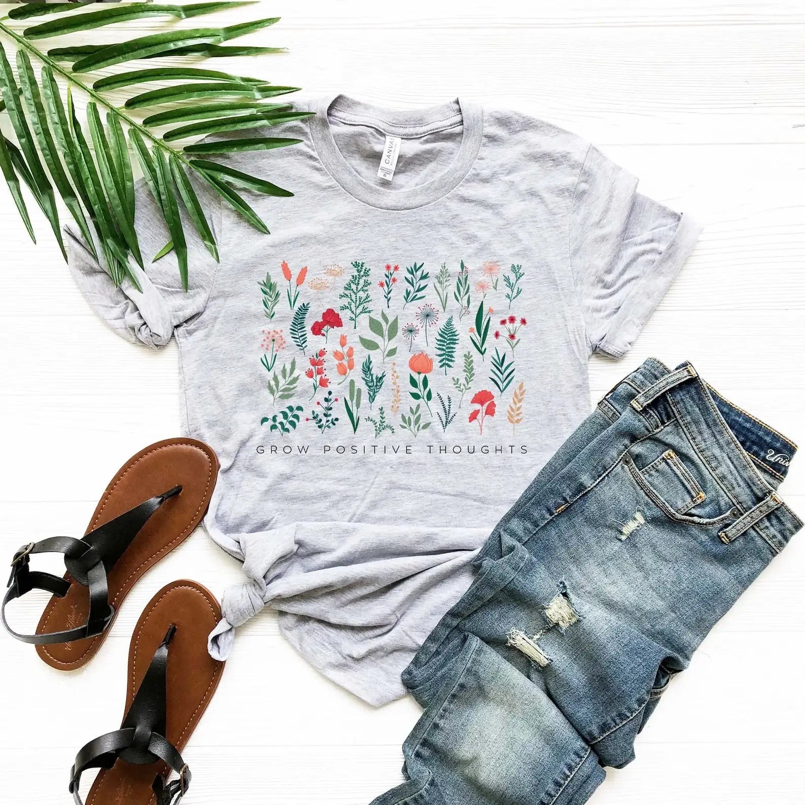 Grow Positive Thoughts T-Shirt Hoodie, Sweatshirt | PodTeesHub.com