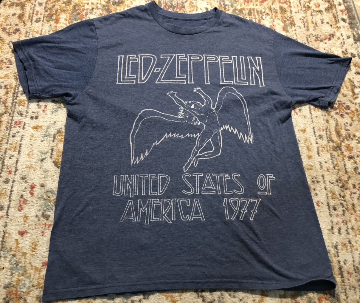 Zeppelin Led Zeppelin Icarus T Shirt Blue Hoodie, Sweatshirt | PodTeesHub.com